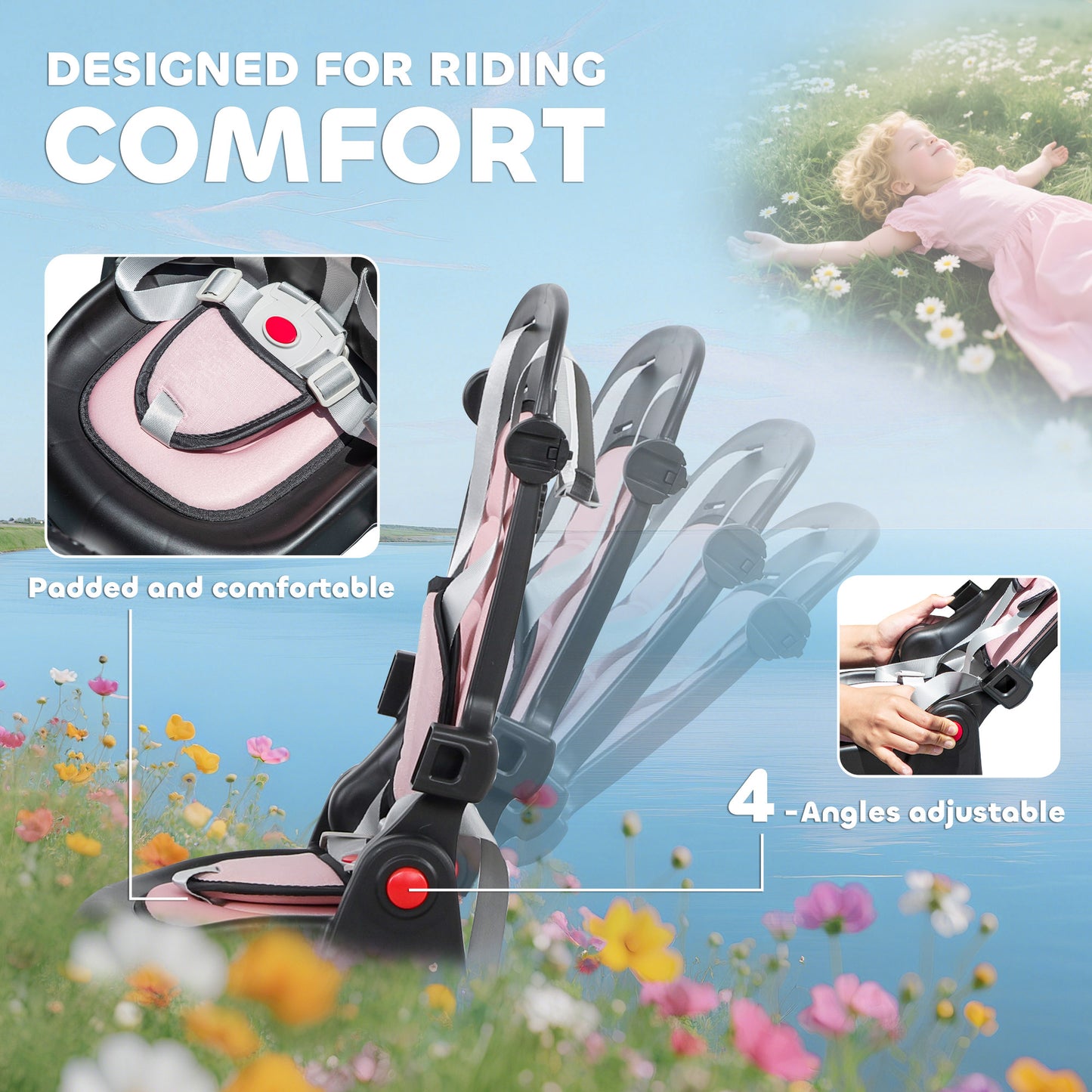 6 in 1 Foldable Kids Trike with Adjustable Parent Handle & Canopy