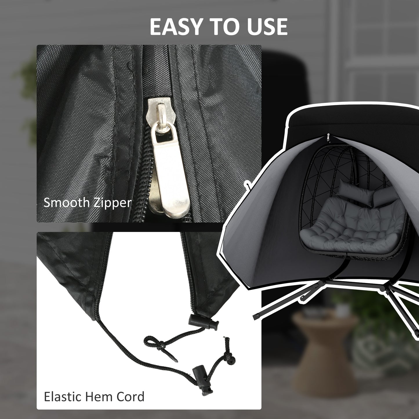 196 x 230 cm Hanging Egg Chair Protective Cover