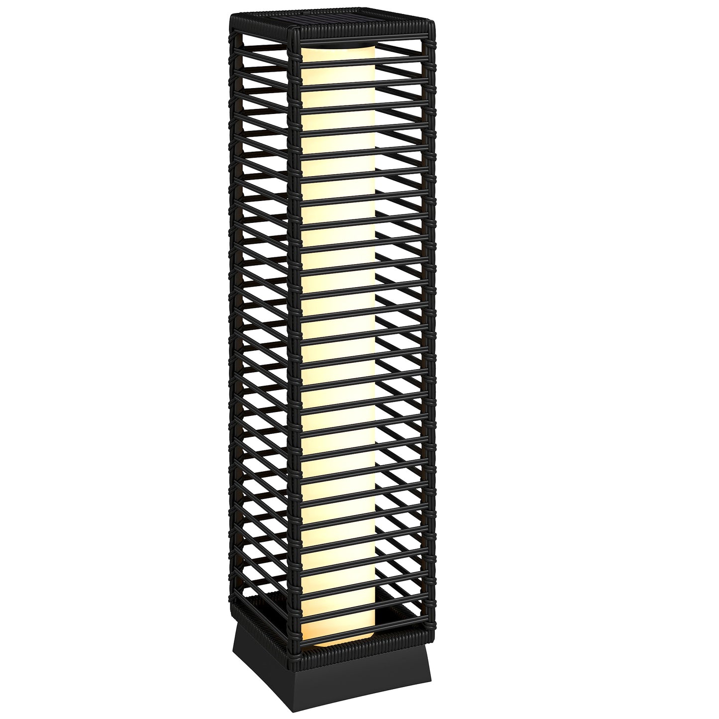 Garden Rattan Lamp, 68 cm Solar Rattan Floor Lamp