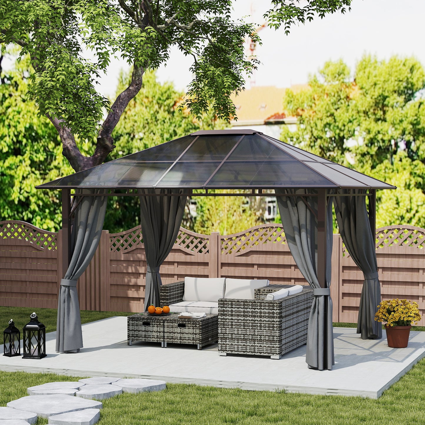 3 x 3.6m Hardtop Gazebo Canopy