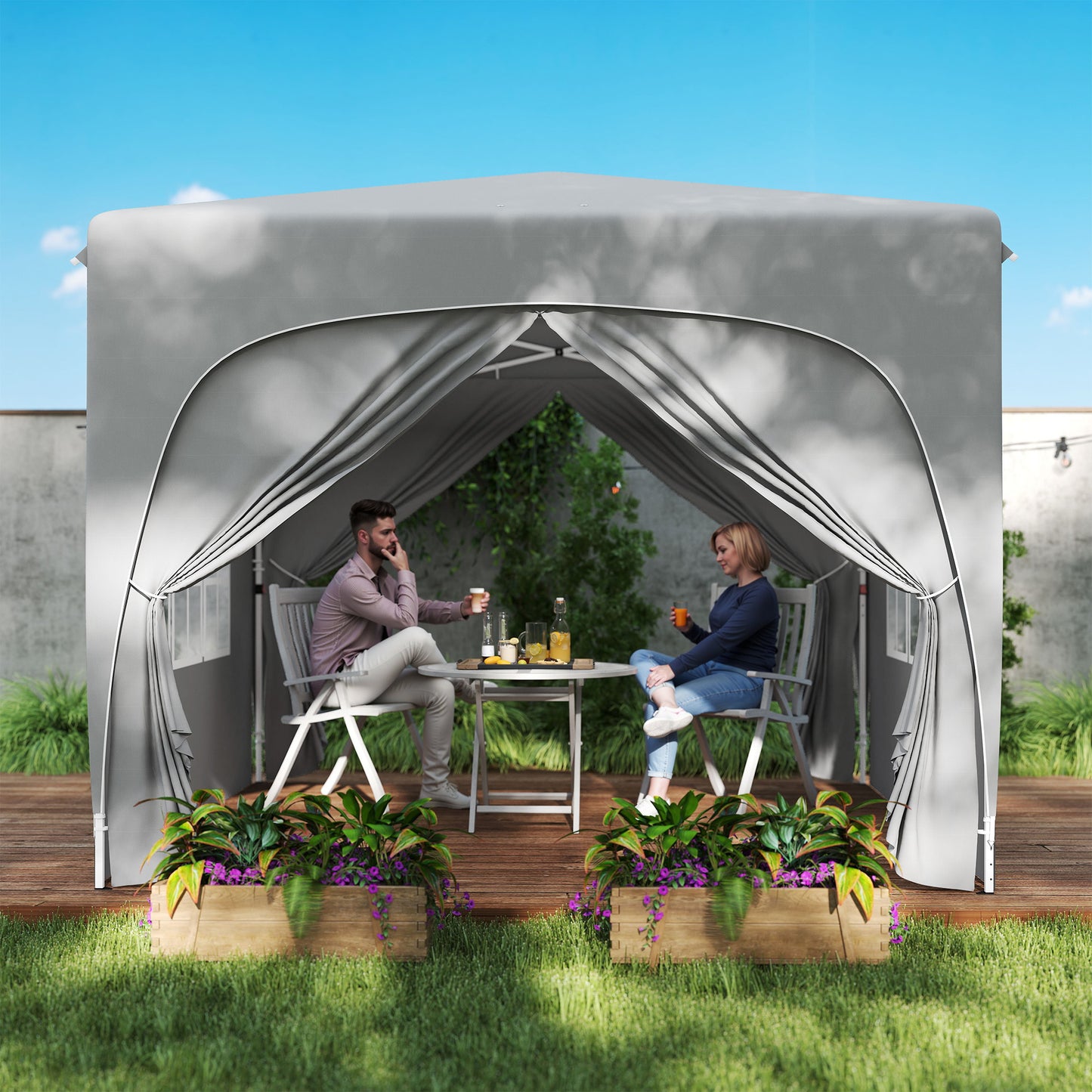 3 x 3m Pop-Up Gazebo Shelter, with Accessories