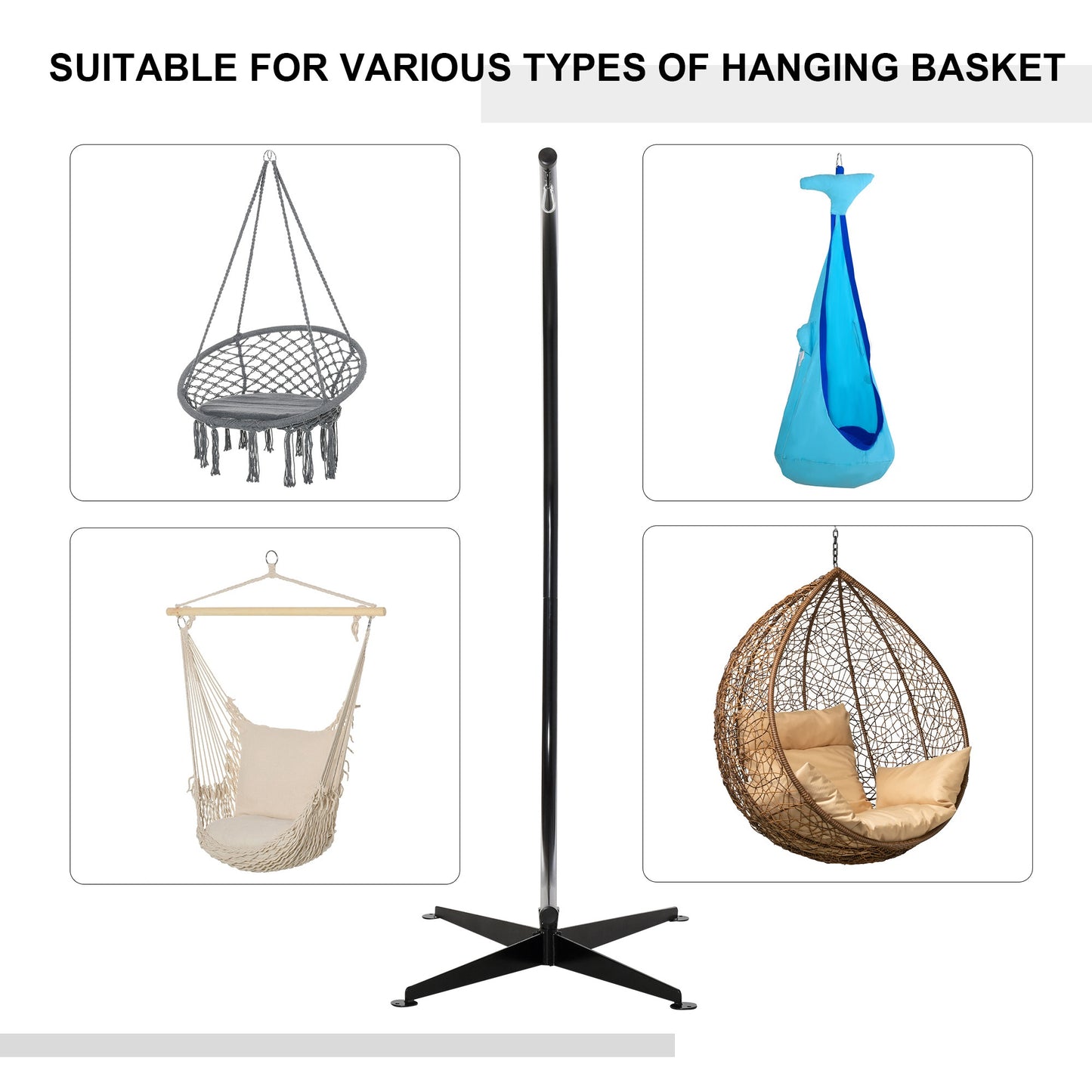 Hanging Hammock Stand Hammock Chair Stand C Stand Steel Heavy Duty