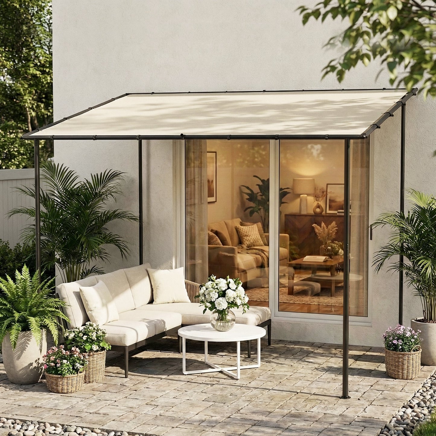 3 x 2 m Lean to Garden Pergola
