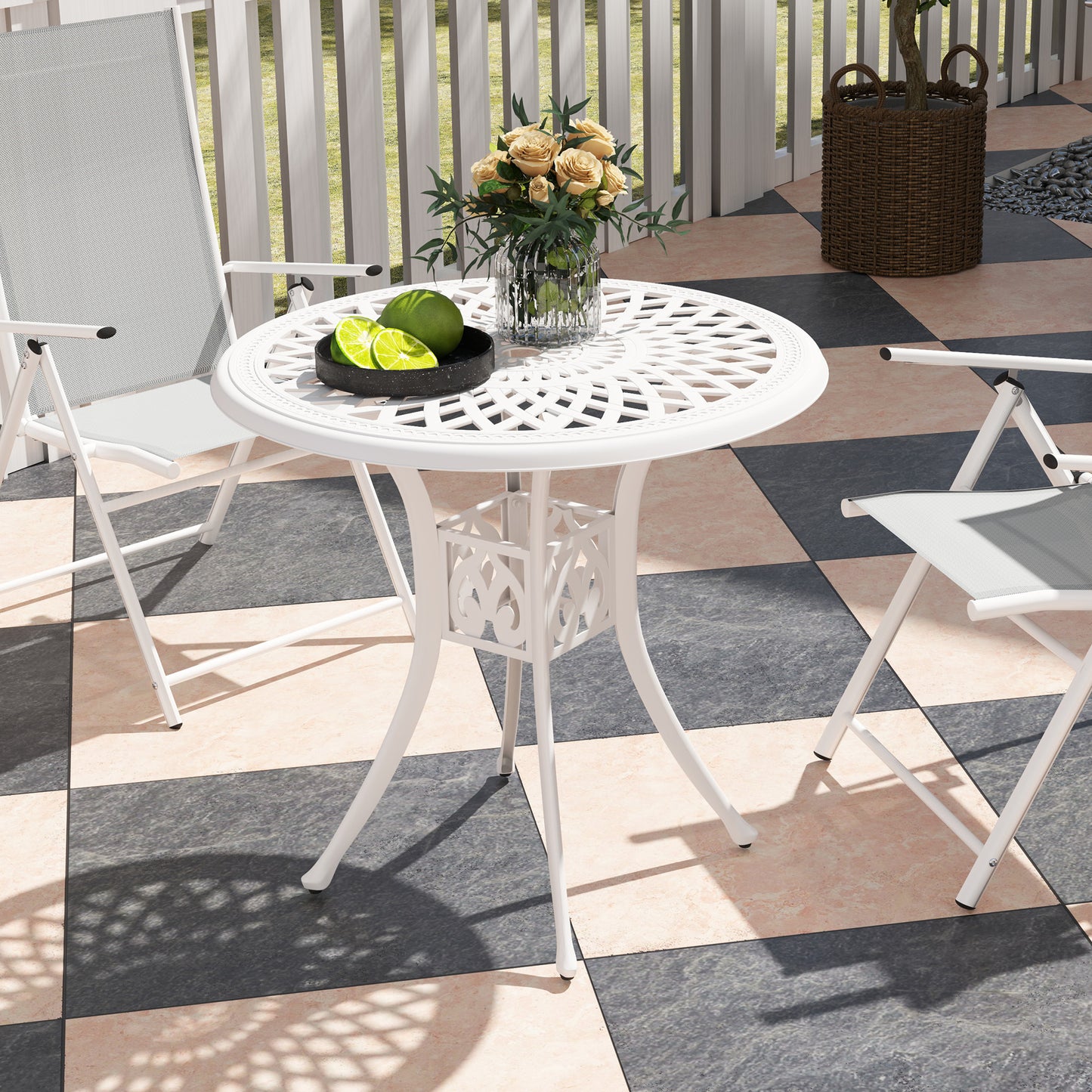 78 cm Round Garden Dining Table