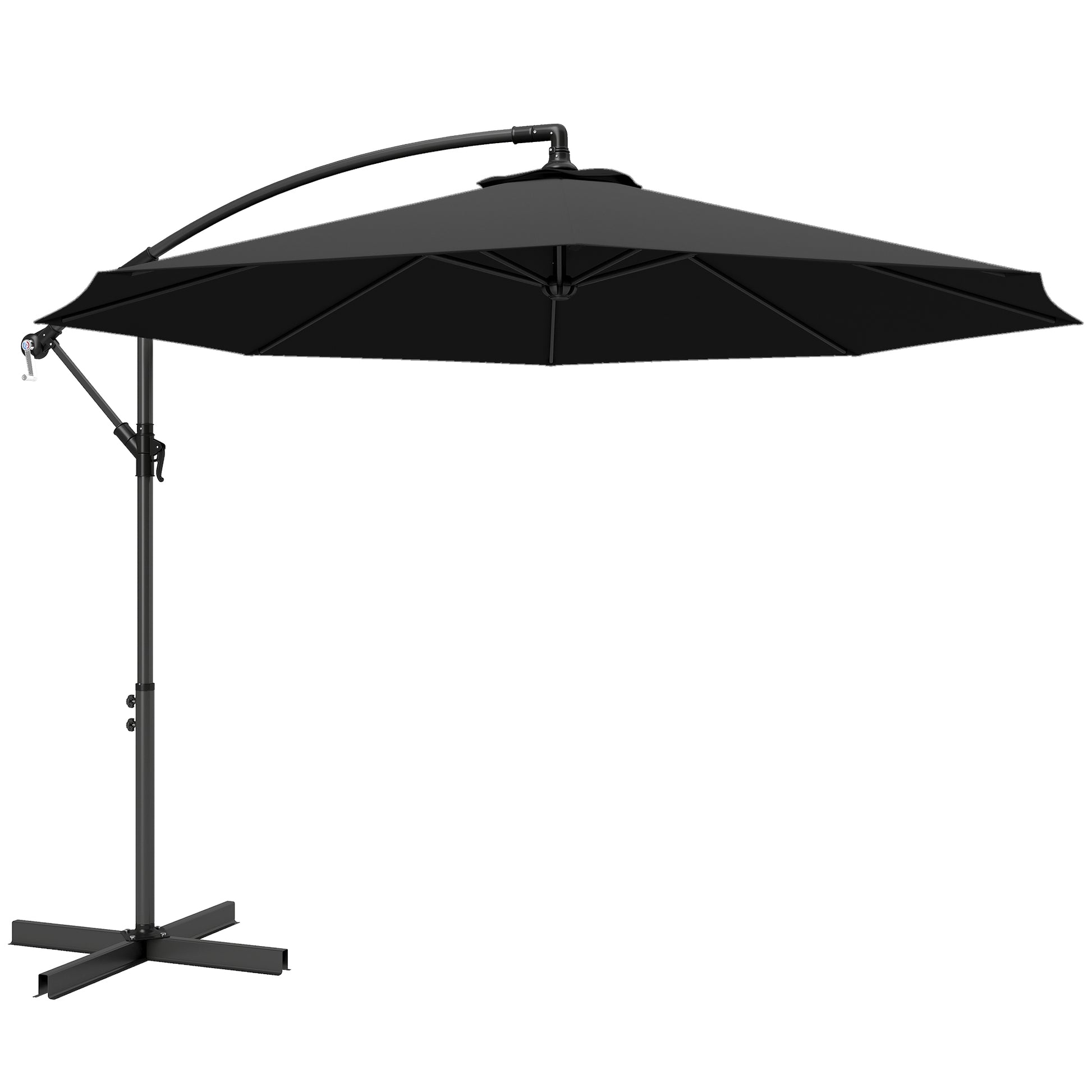 3m Overhanging Cantilever Parasol, with Cross Base (3)