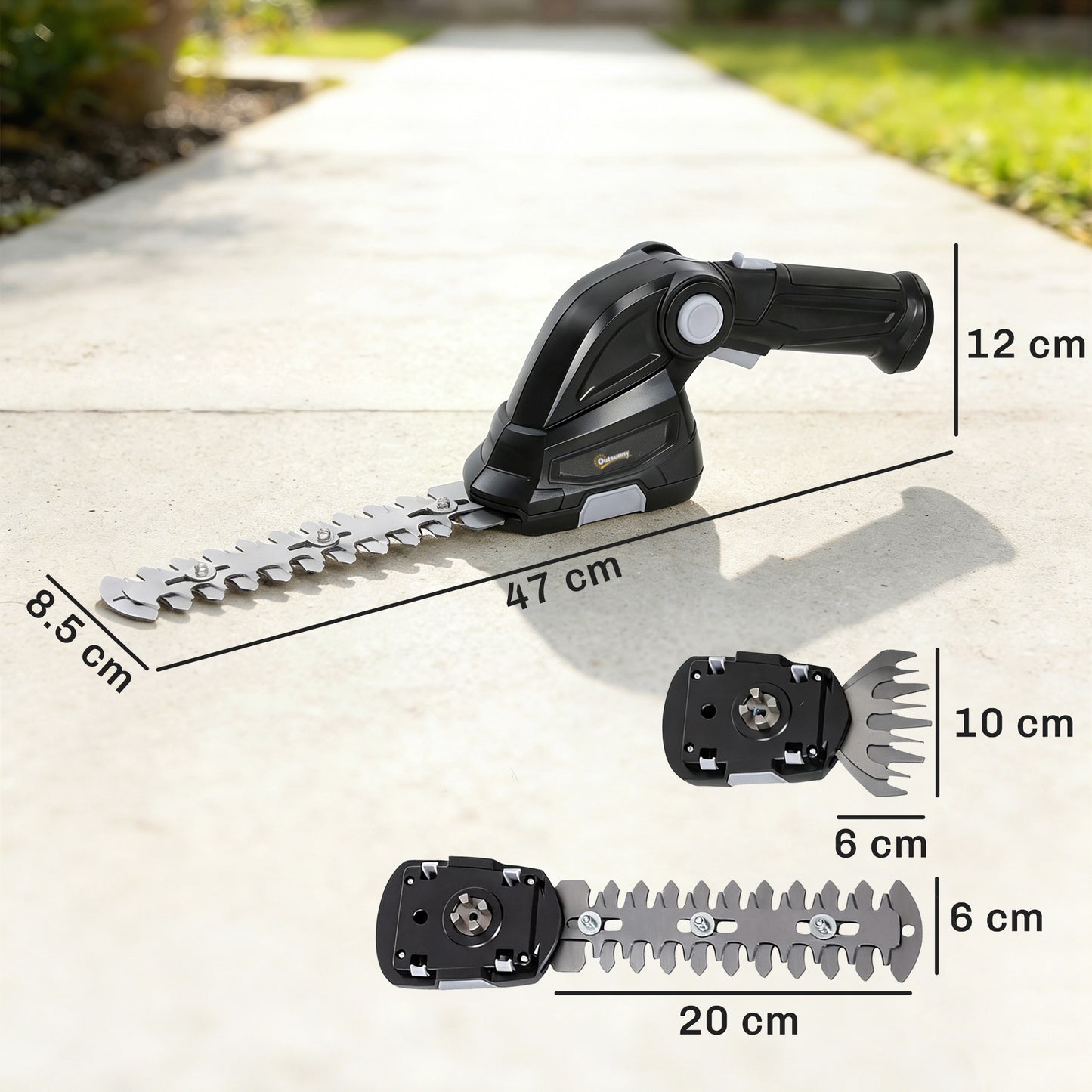 2-in-1 Cordless Hedge Trimmer & Grass Shear