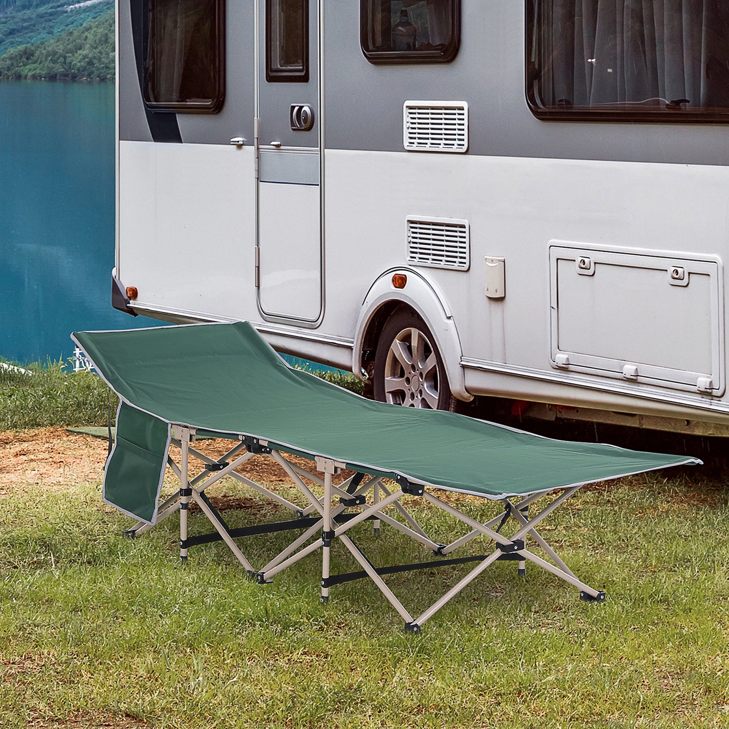 Single Person Camping Bed Folding Cot Outdoor Patio Portable
