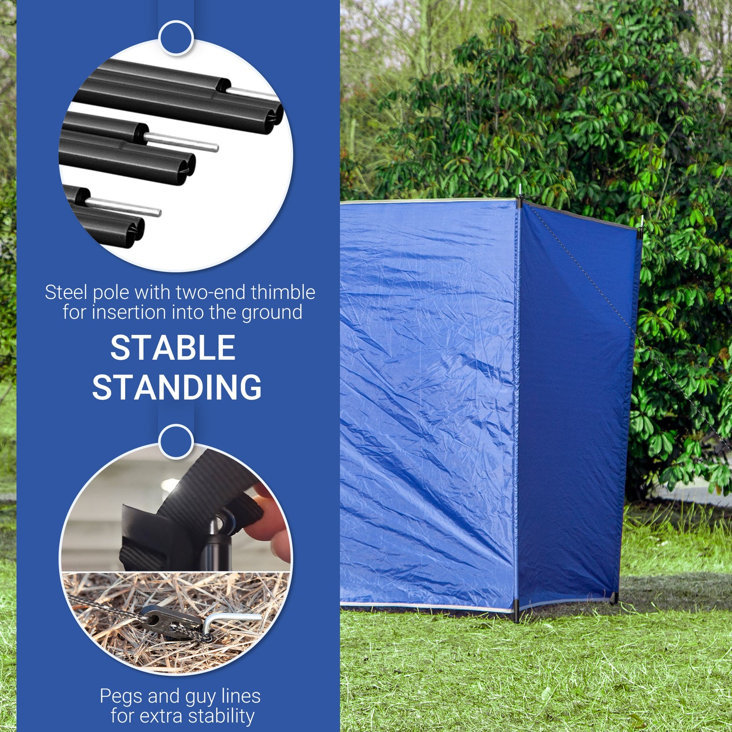 Camping Windbreak, Foldable Portable Wind Blocker w/ Carry Bag (1)