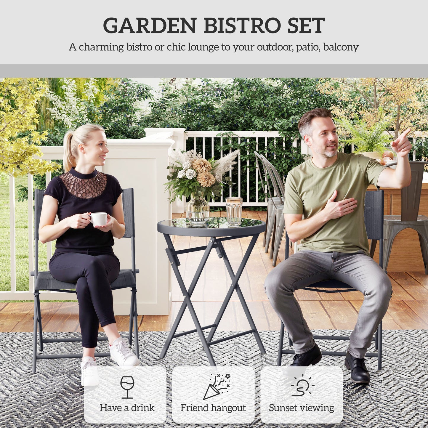 3 Pieces Outdoor Bistro Set (1)