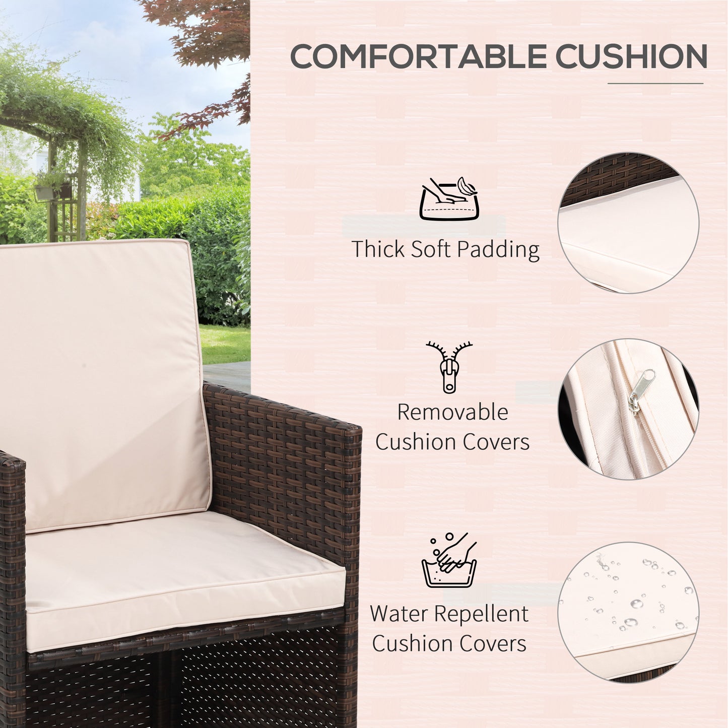 8 Seater Rattan Cube Garden Furniture Set