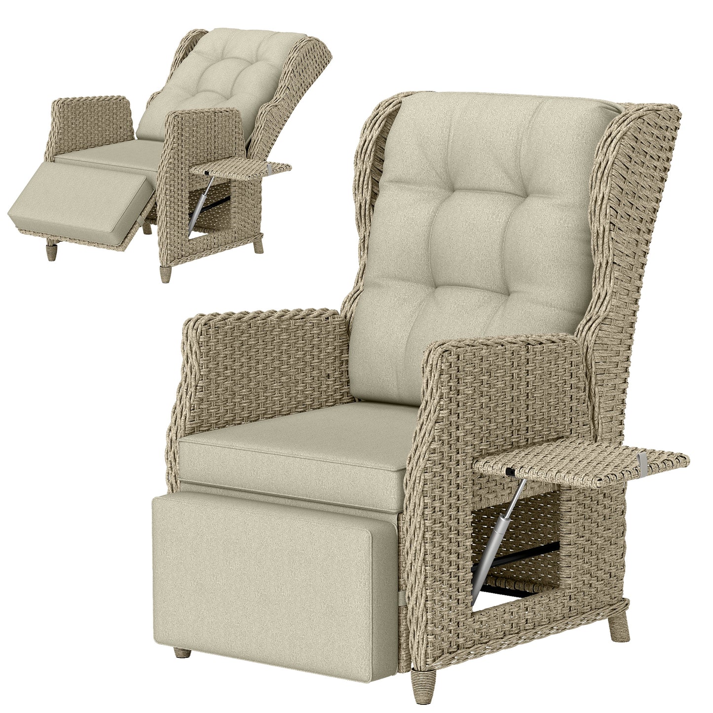 Rattan Garden Recliner Chair