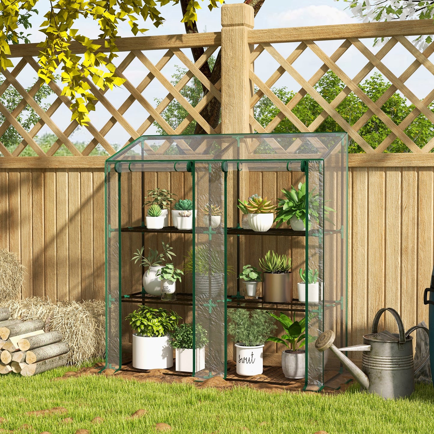 46 x 143cm Three-Shelf Mini Greenhouse
