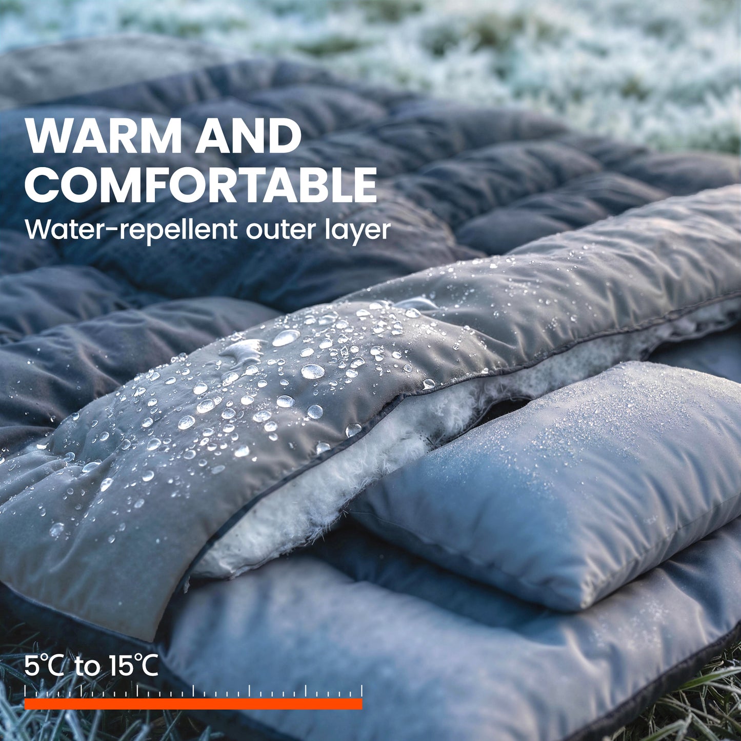 Double Sleeping Bag with 2 Pillows (2)