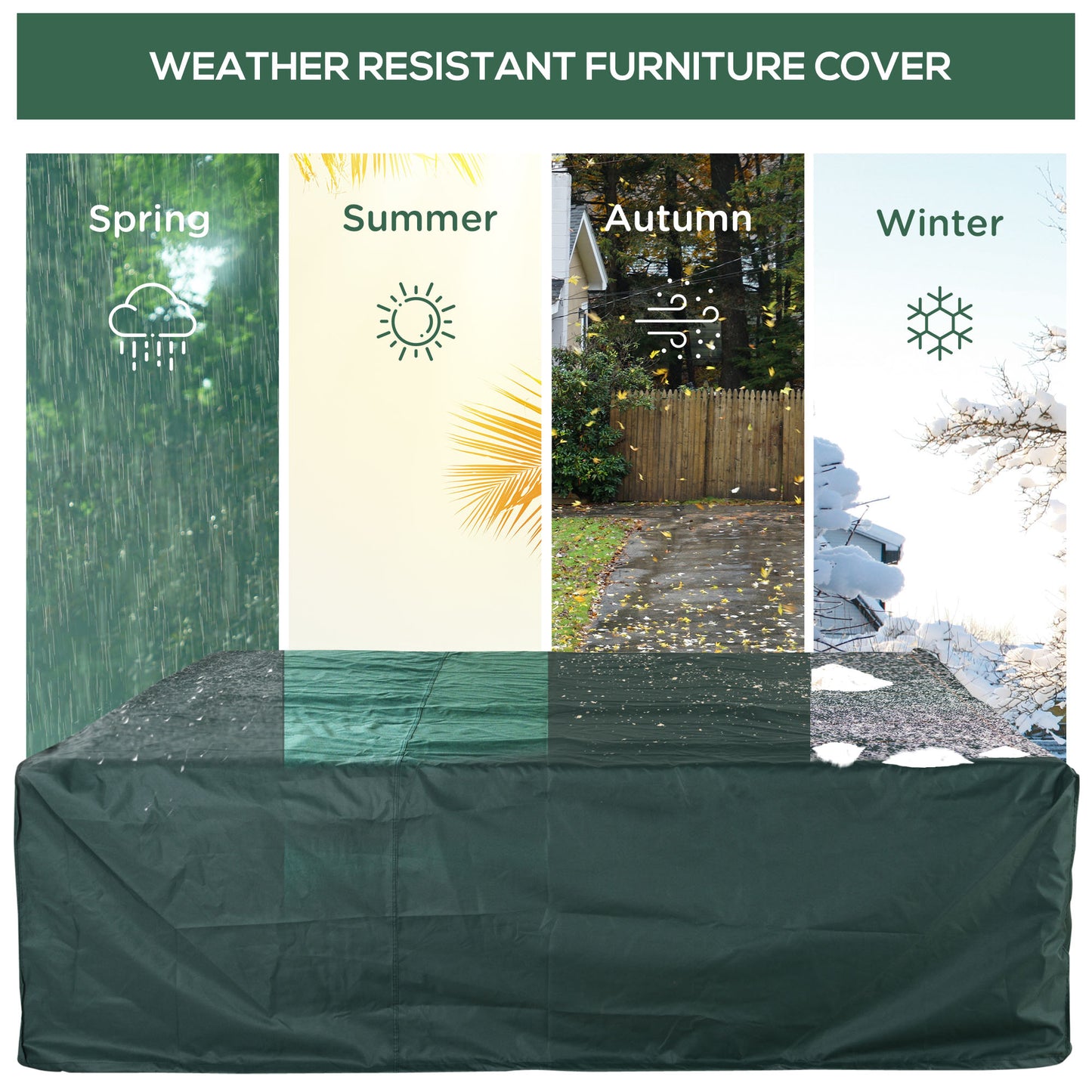 Large Patio Garden Furniture Set Cover 600D Oxford Square Waterproof