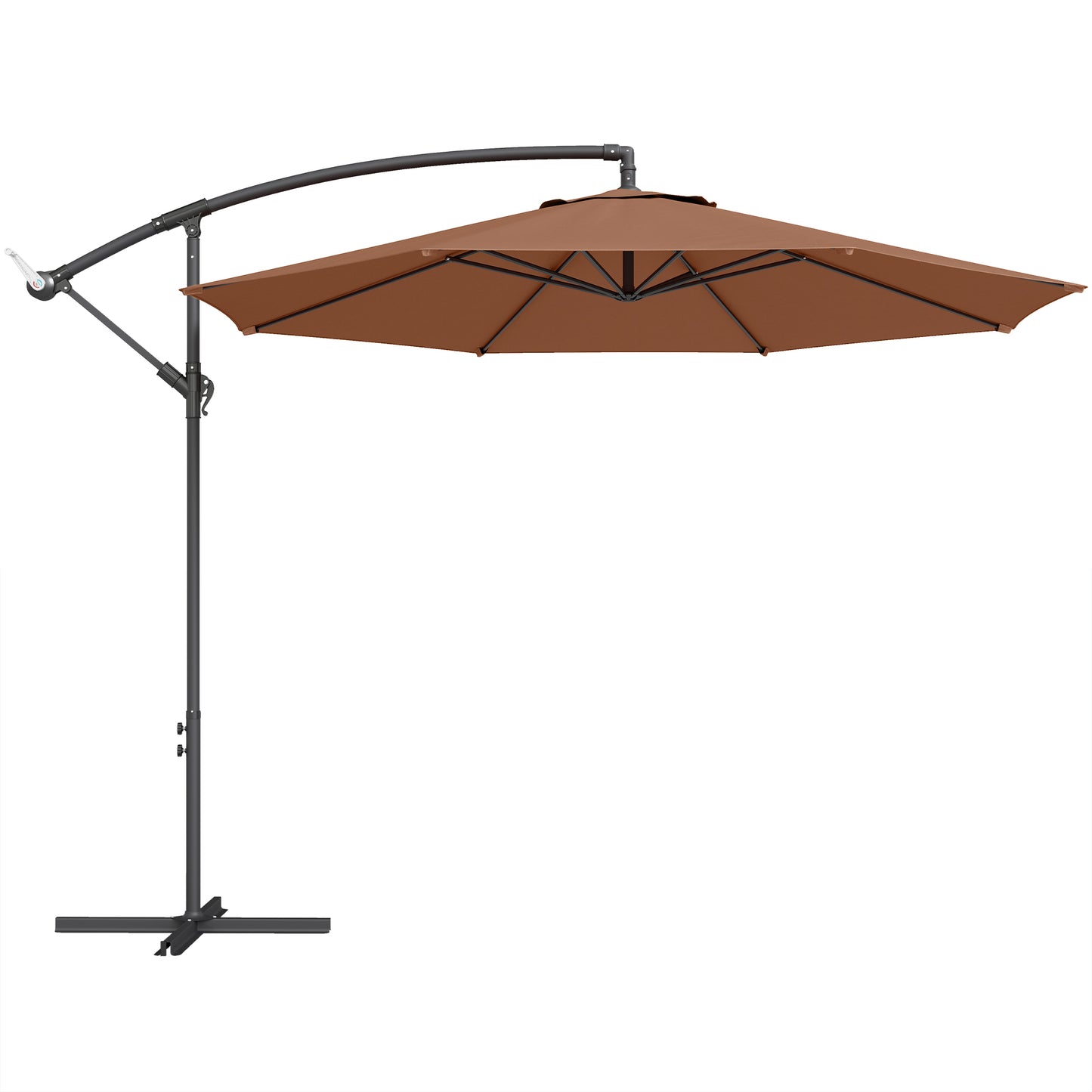 3 m Overhanging Cantilever Parasol, with Cross Base