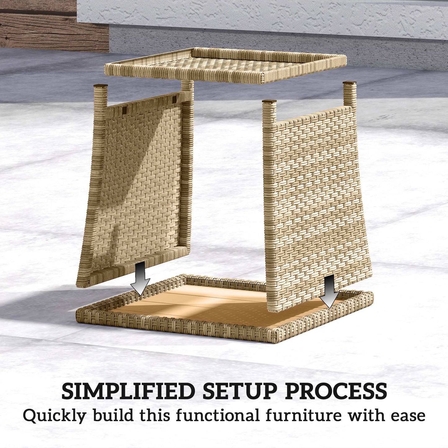 Side Table 2-Tier Outdoor Coffee Table
