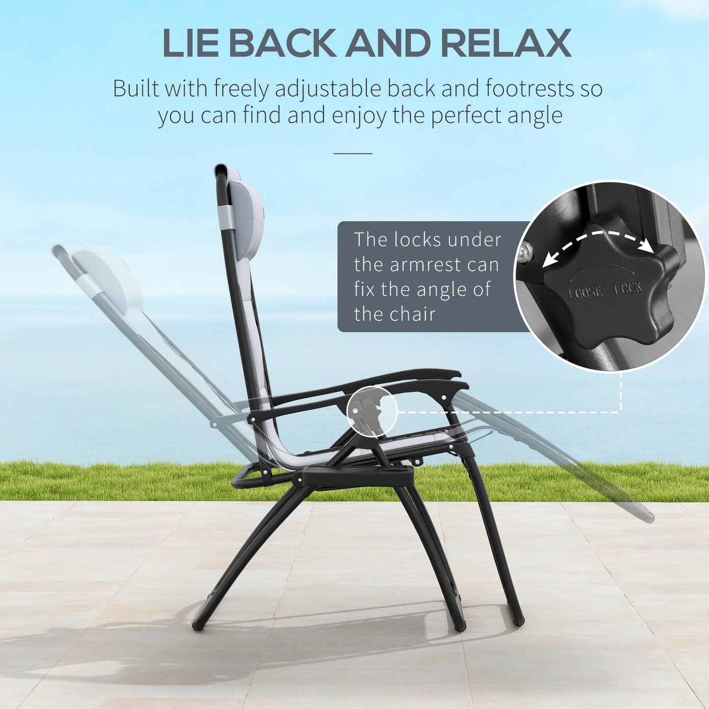 Zero Gravity Lounger Chair Set of 2 (1)