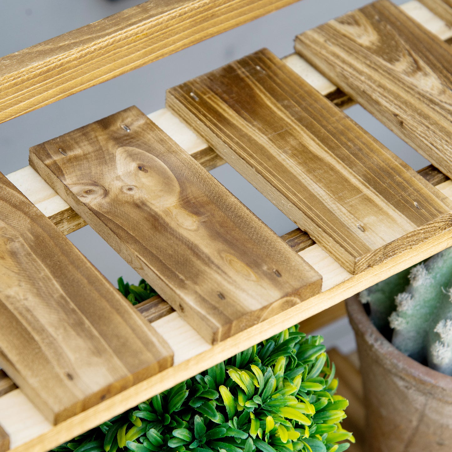 Wooden Folding Flower Pot Stand 3 Tier Garden Planter Display (1)