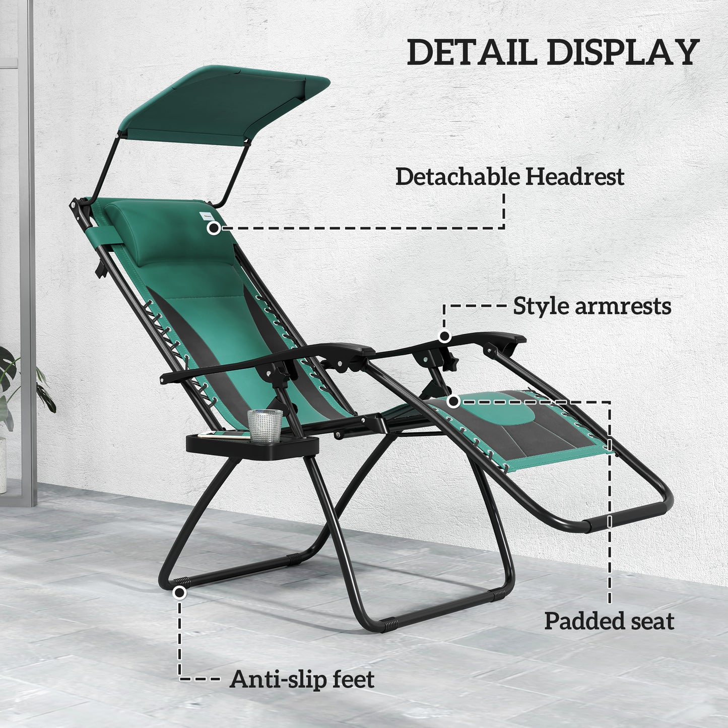 Zero Gravity Lounger Chair Set of 2
