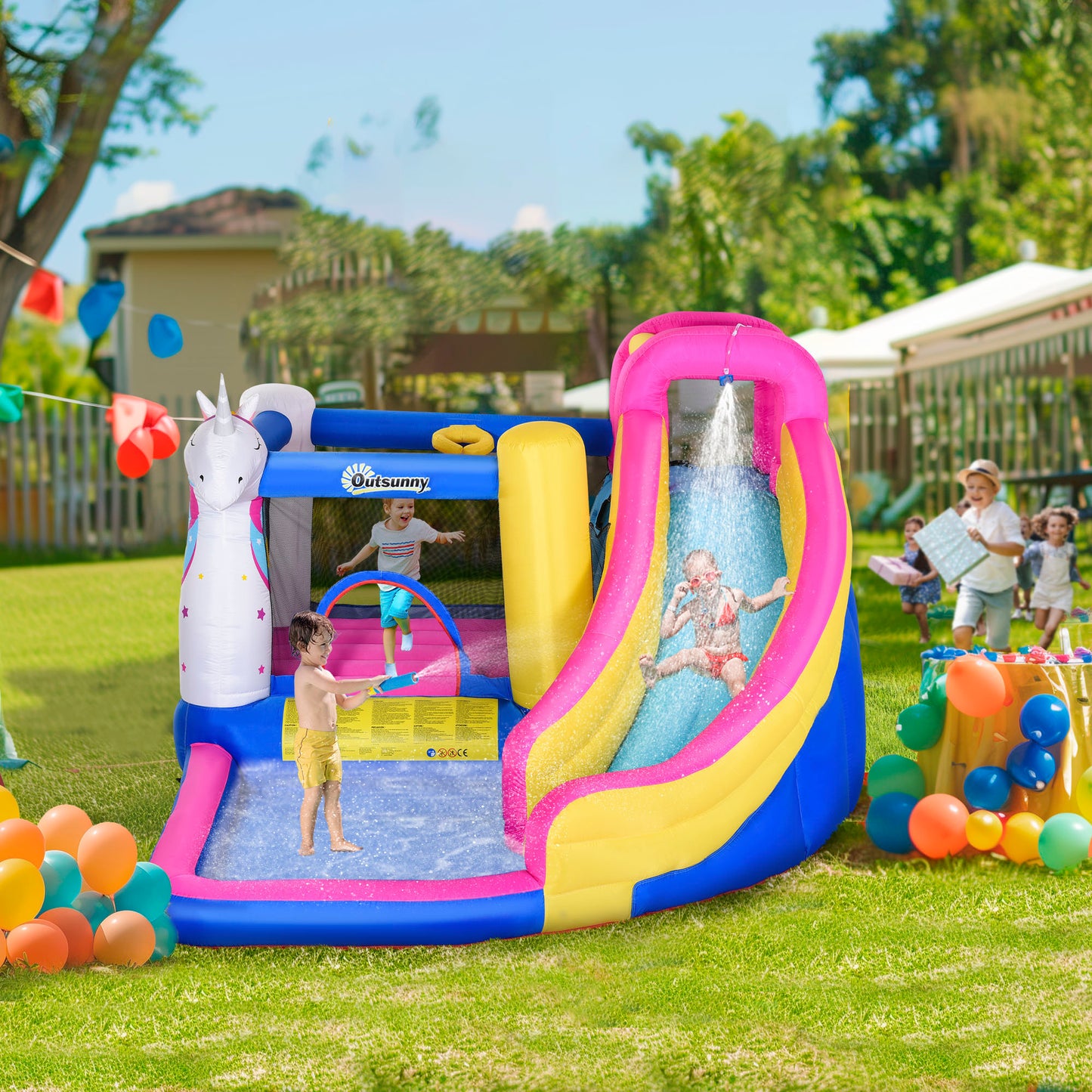 5 in 1 Bouncy Castle, with Blower, for Ages 3-8 Years