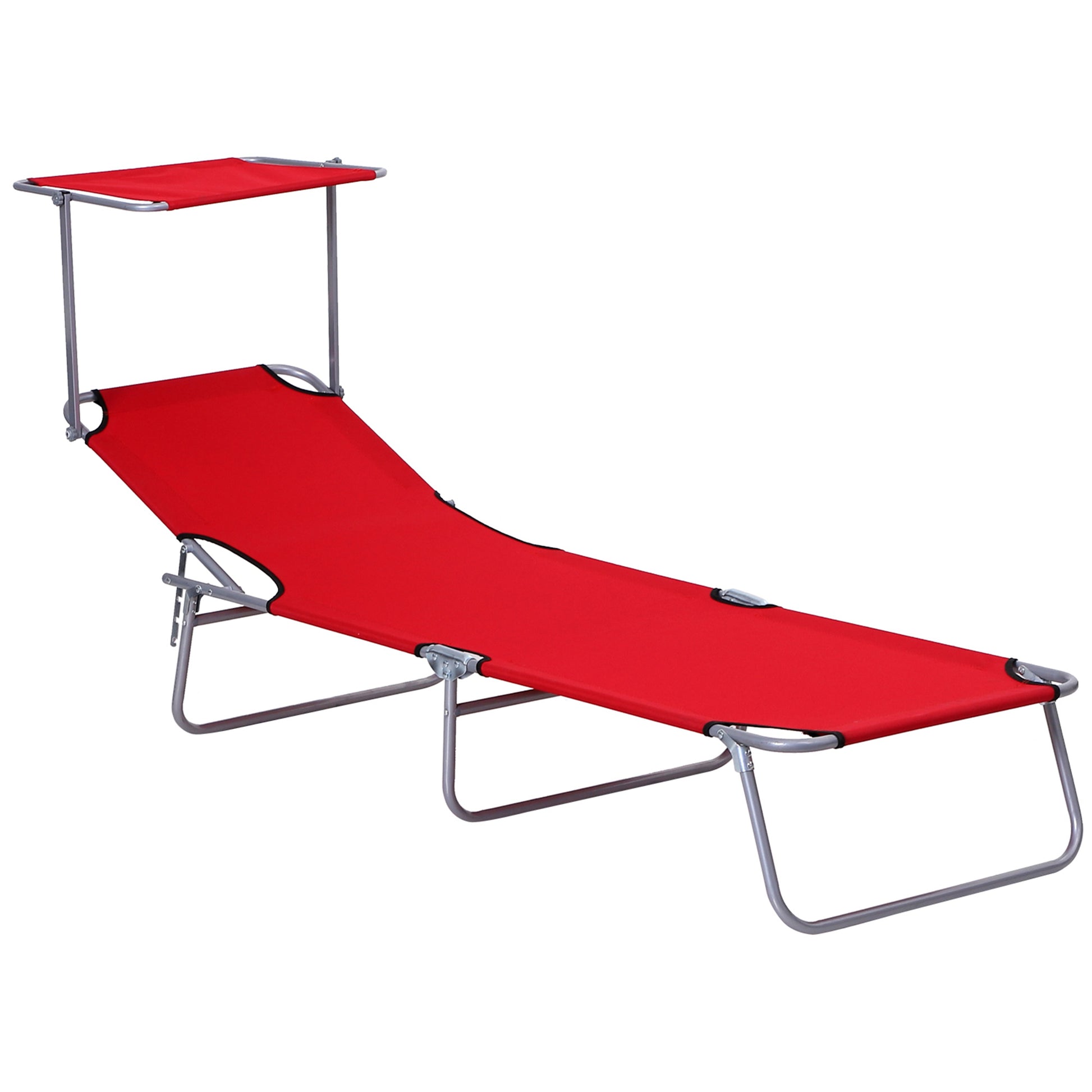 Folding Sun Lounger, Lounge Chairs Reclining Sleeping Bed