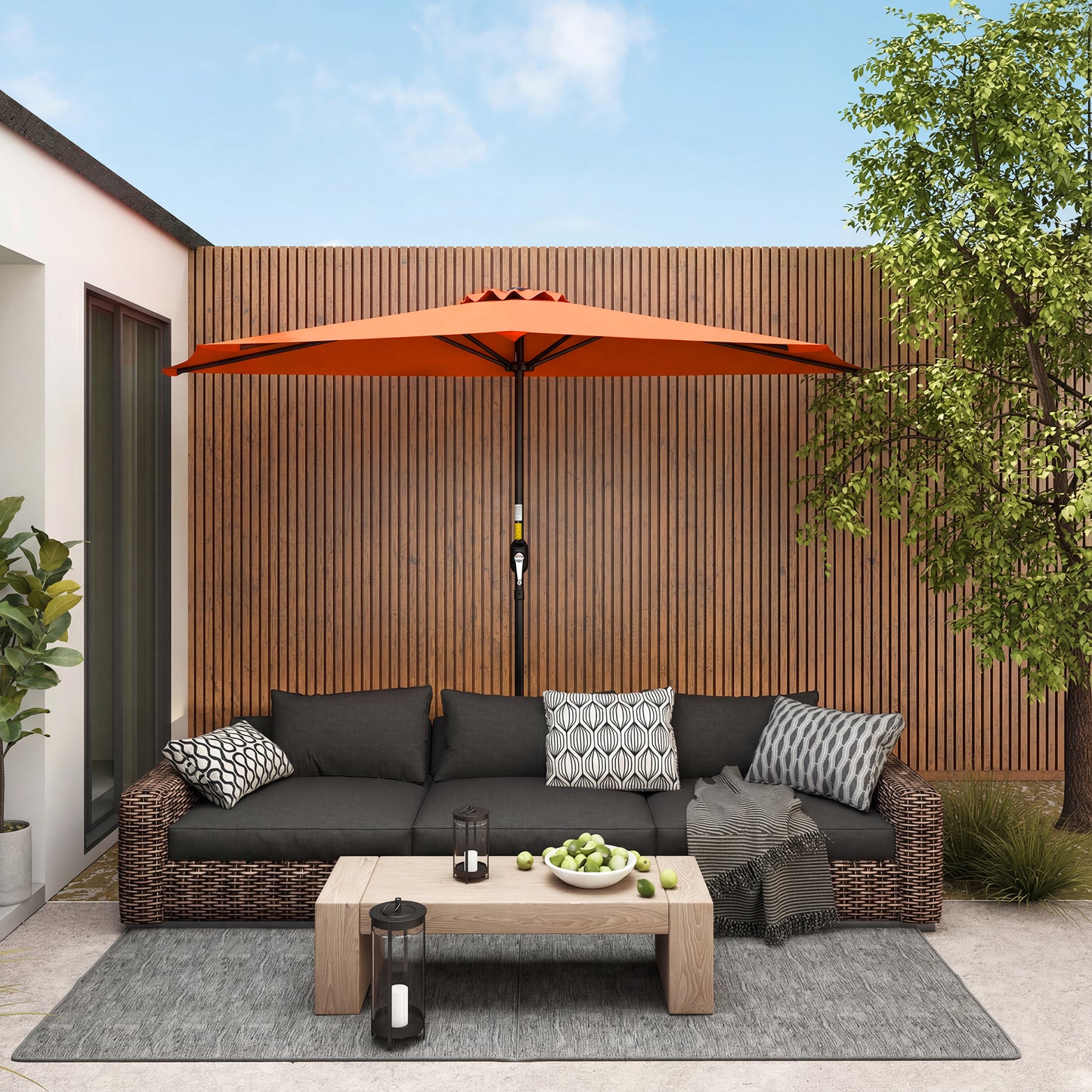 Half Round Parasol Umbrella