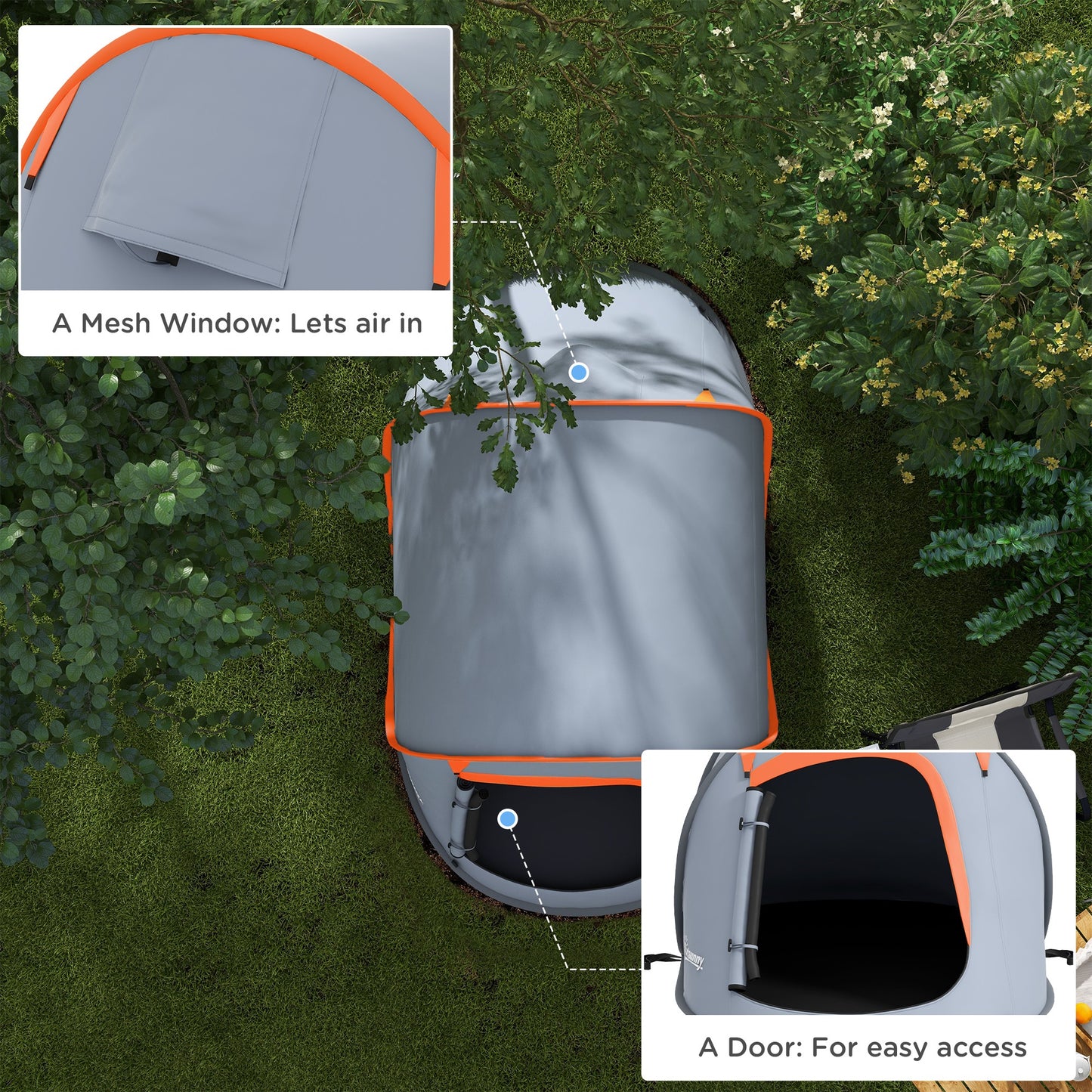 Two-Man Pop-Up Dome Tent, with Accessories