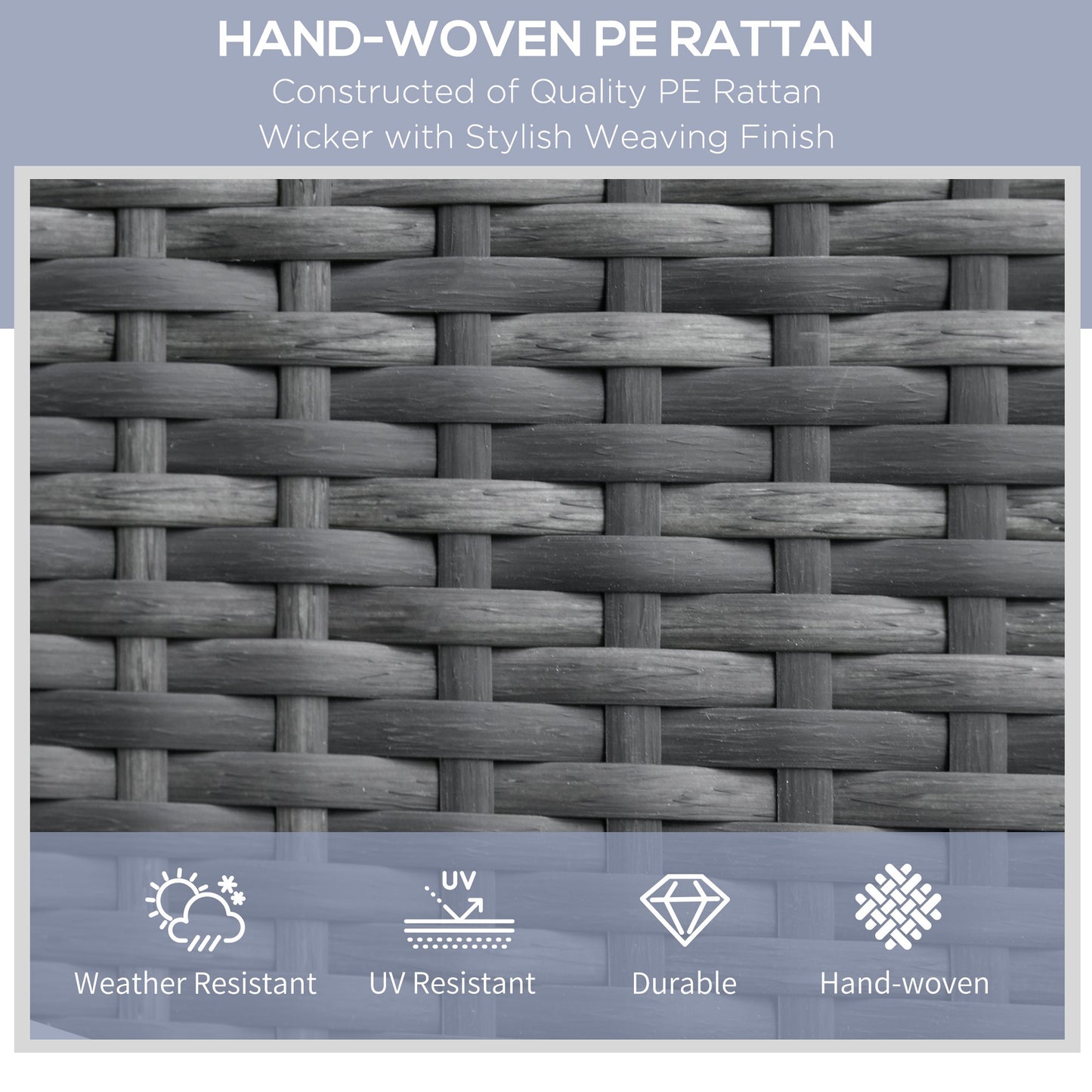 Outdoor PE Rattan Sun Lounger Set of 2 (1)
