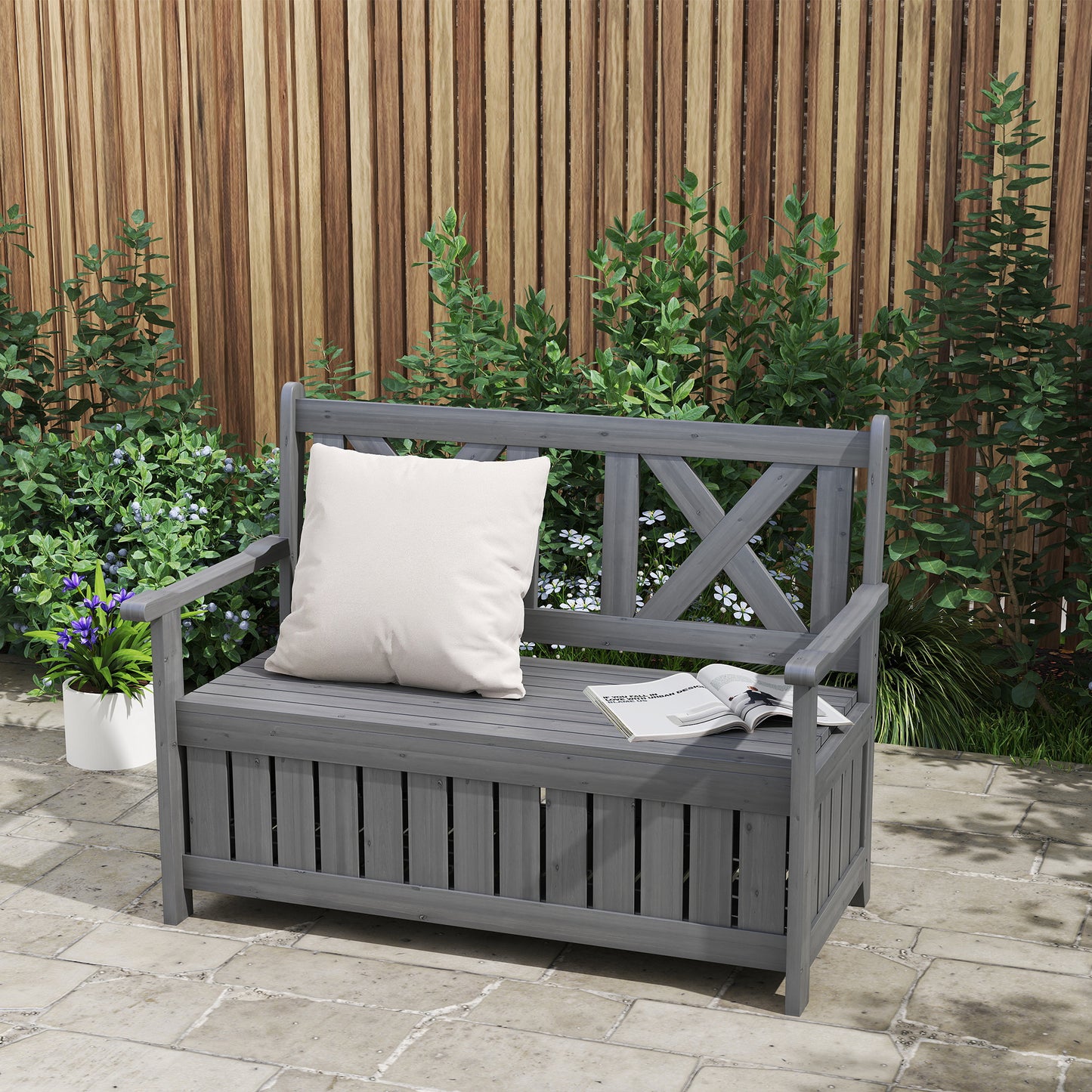 2-Seater Garden Storage Bench