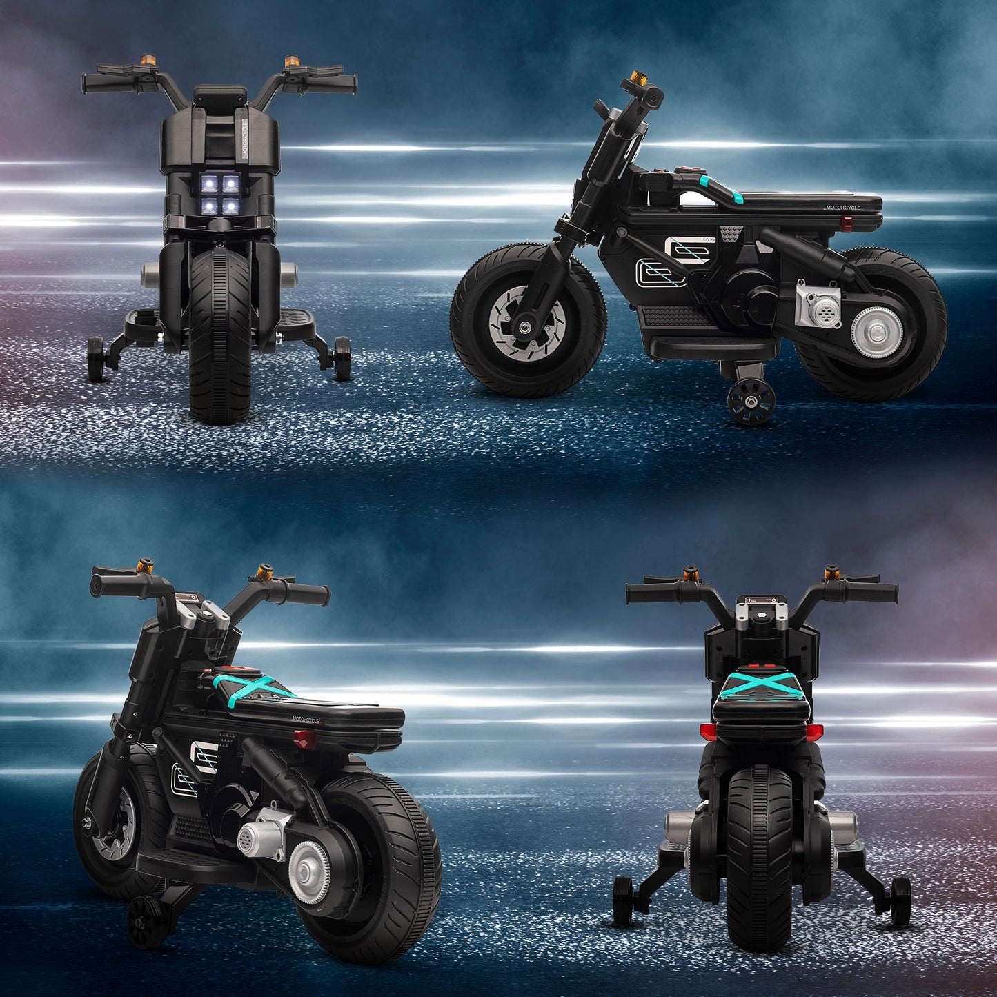 Kids Electric Motorbike with Siren, Horn, Headlights, Music