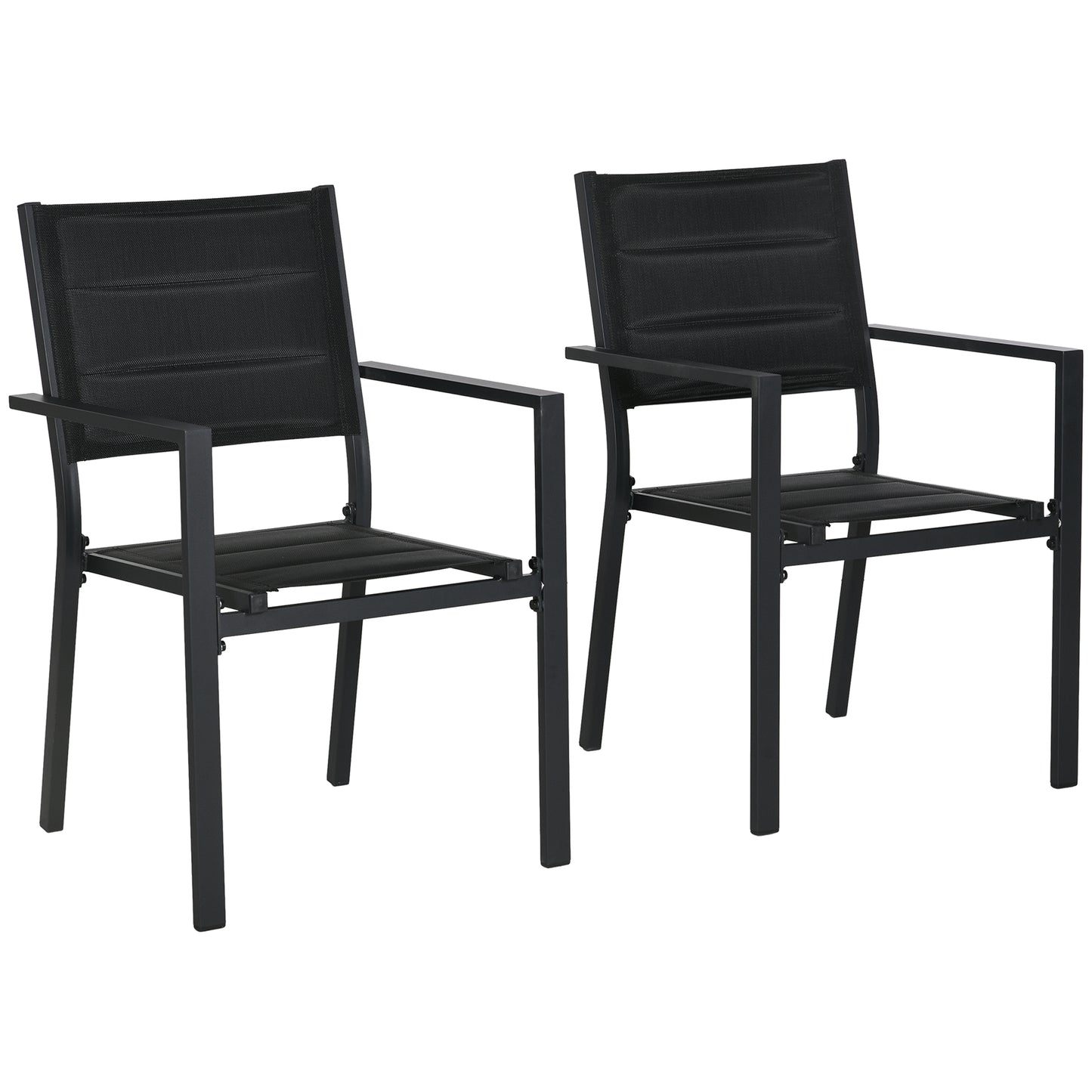 Set of Two Aluminium Stacking Garden Chairs