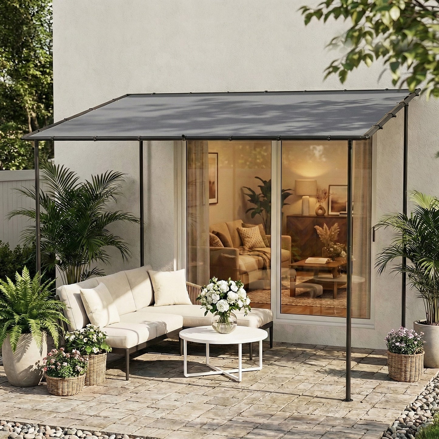 3 x 2 m Lean to Garden Pergola