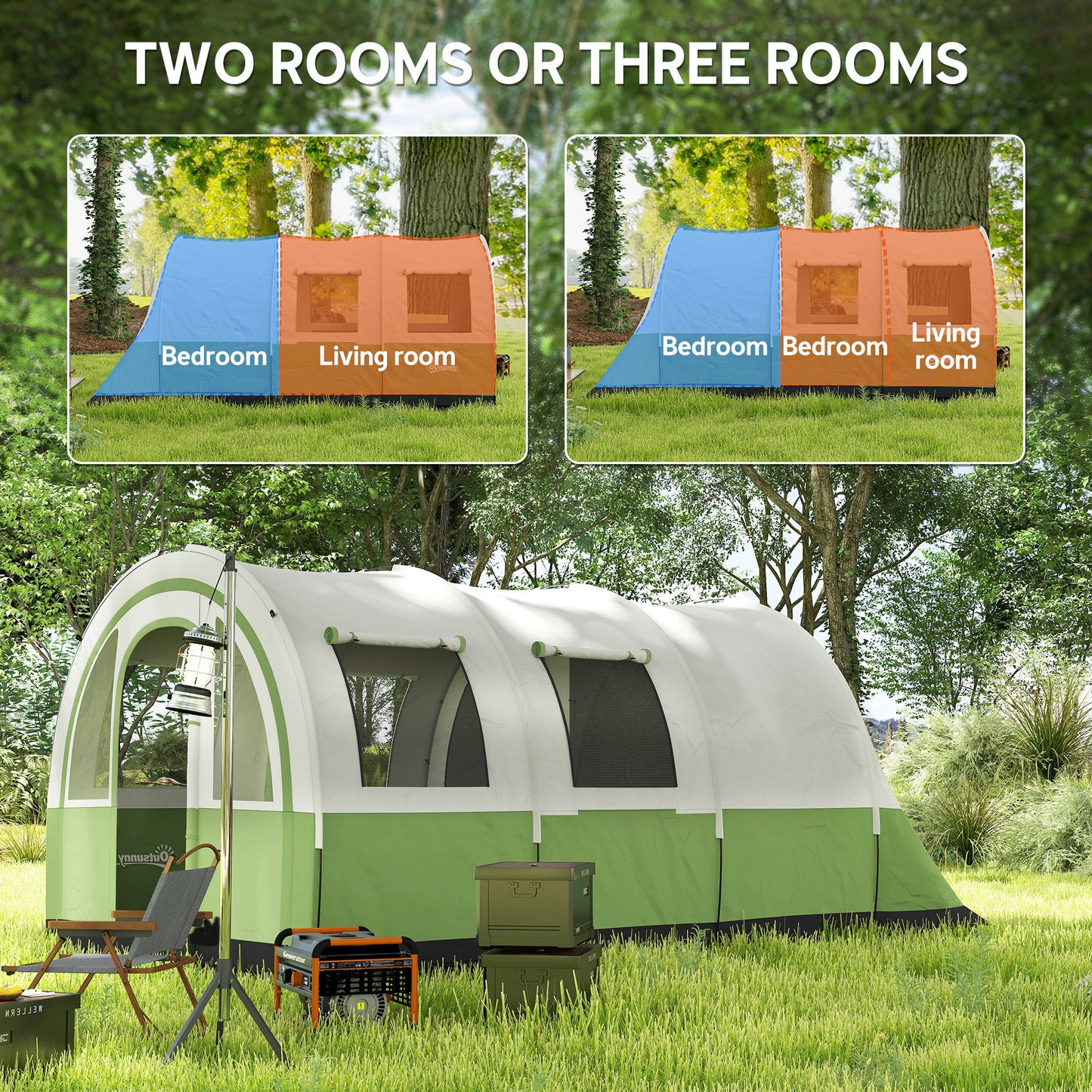3000mm Waterproof Camping Tent