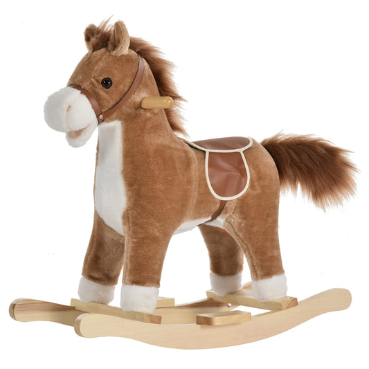 Kids Classic Rocking Horse, with Moving Mouth, Neighing Sounds