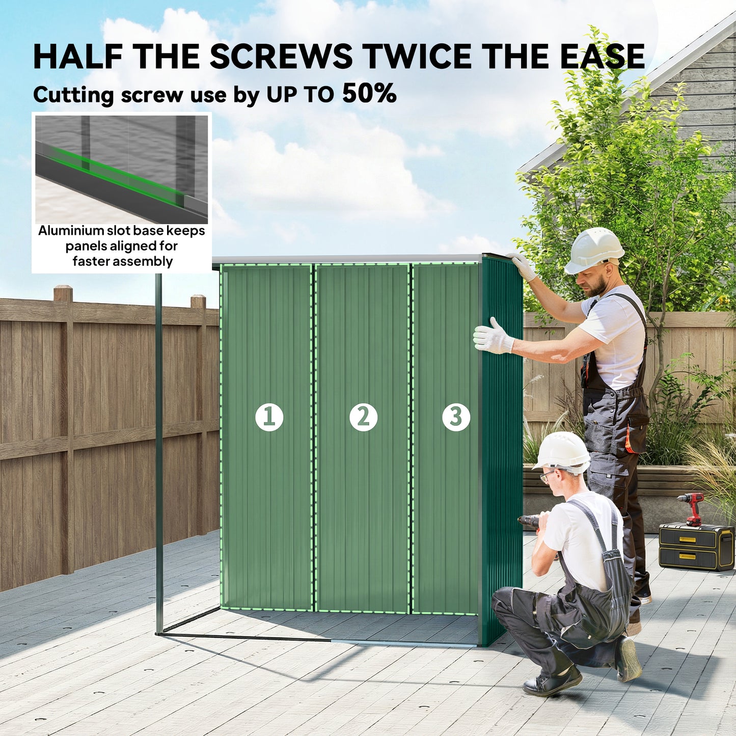 5 x 3.5ft Metal Garden Storage Shed with Effortless Assembly