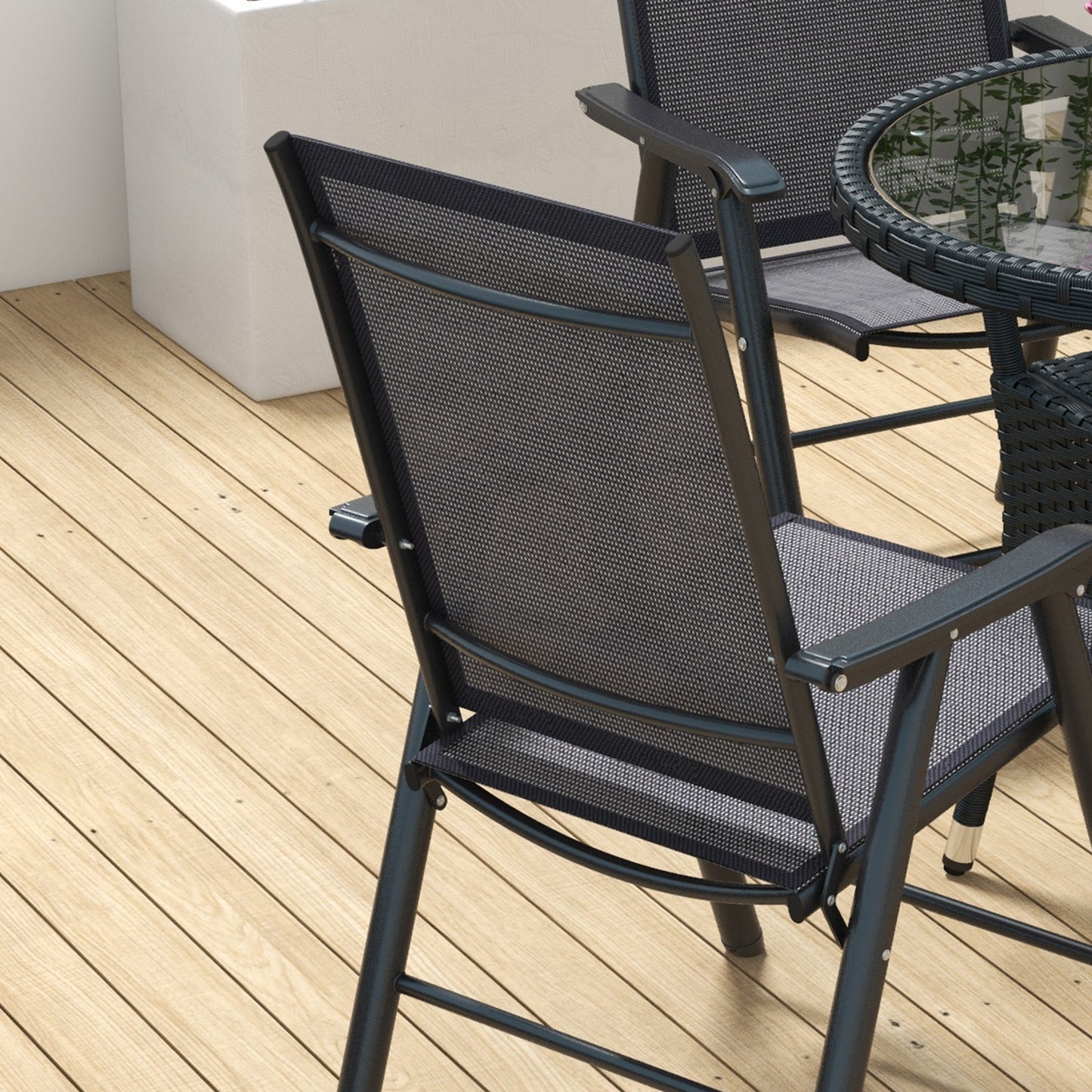 Folding Garden Chairs, Metal Frame Garden Chairs Outdoor Patio Park