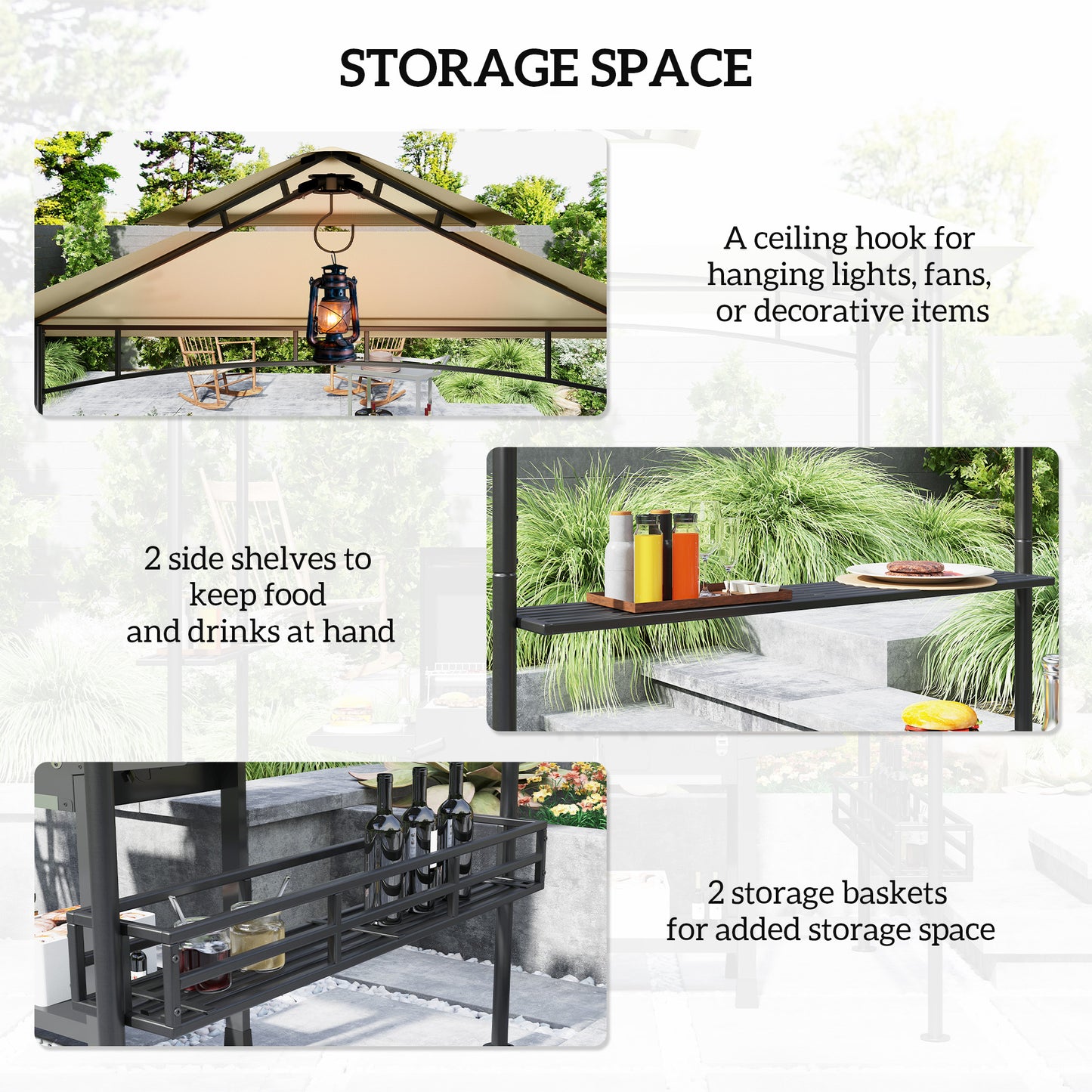 8' x 5' Grill Gazebo Canopy