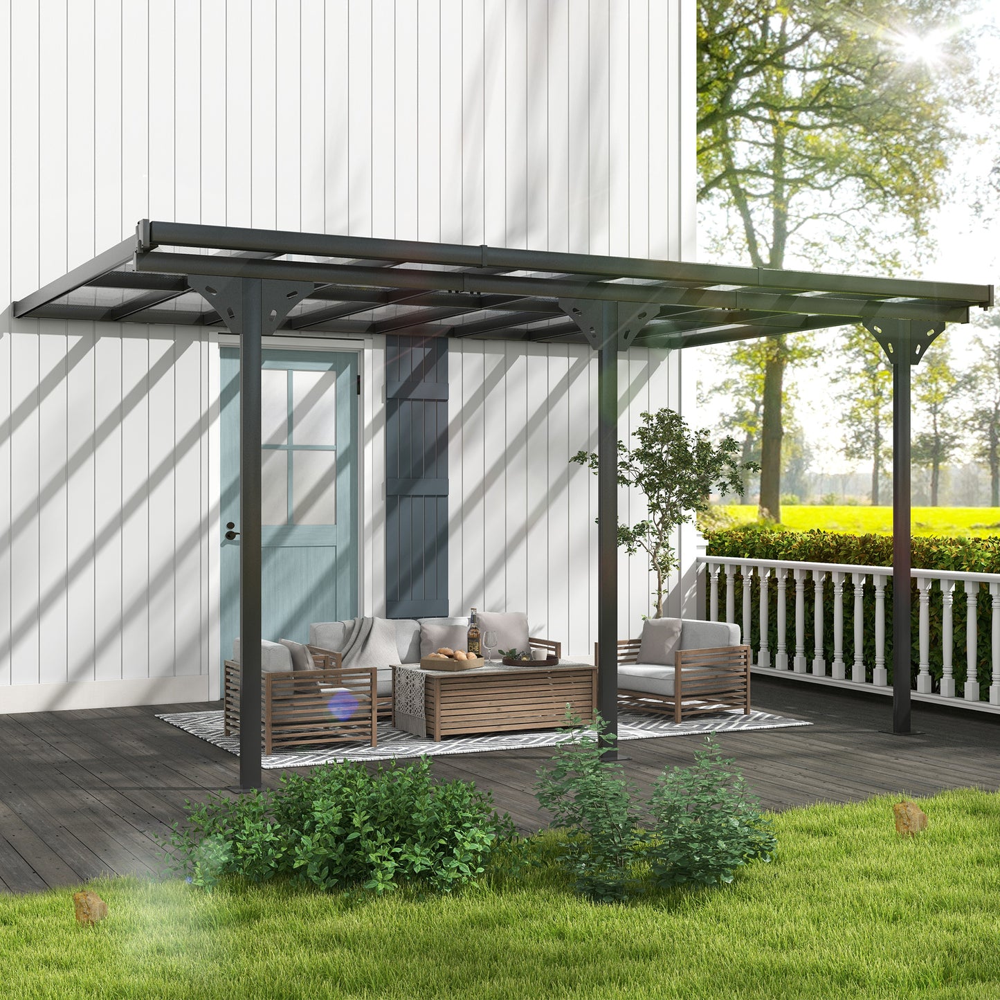4.35 x 3m Outdoor Patio Gazebo Pergola