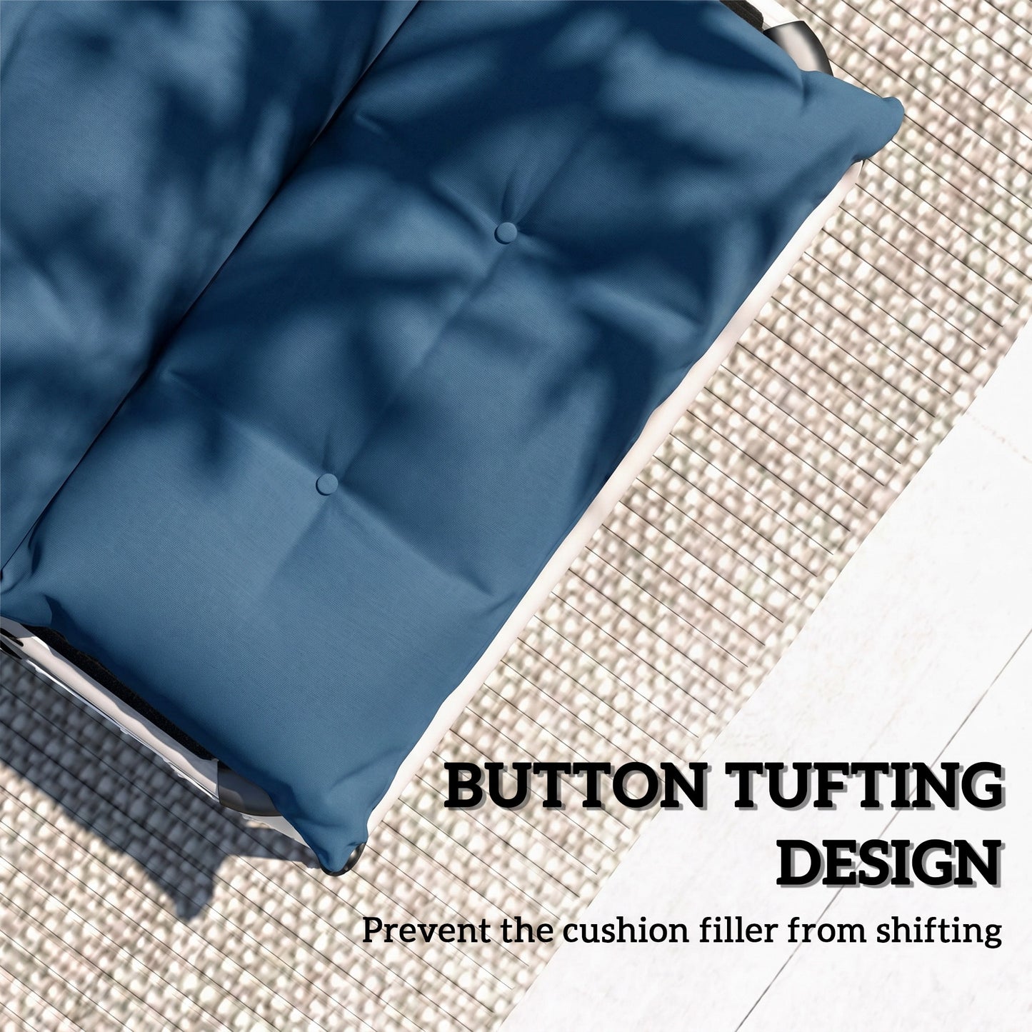Set of Two 190 x 56cm Sun Lounger Cushions