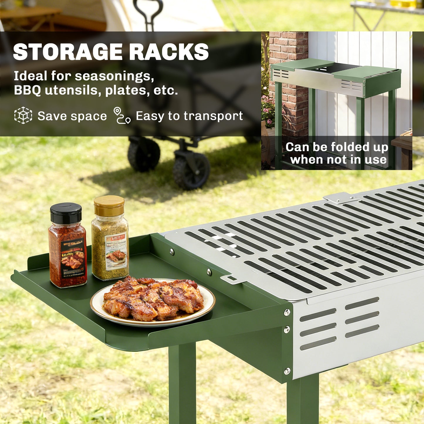 BBQ Rotisserie Grill Roaster Charcoal Spit Roasting Machine