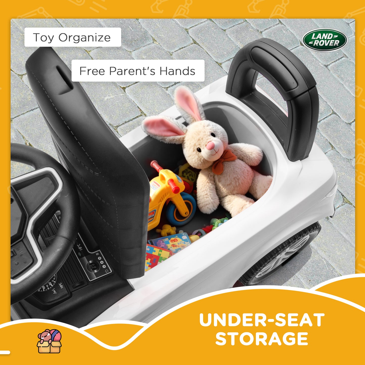 Land Rover Licensed Toddler Ride on Car with Horn, Engine Sounds