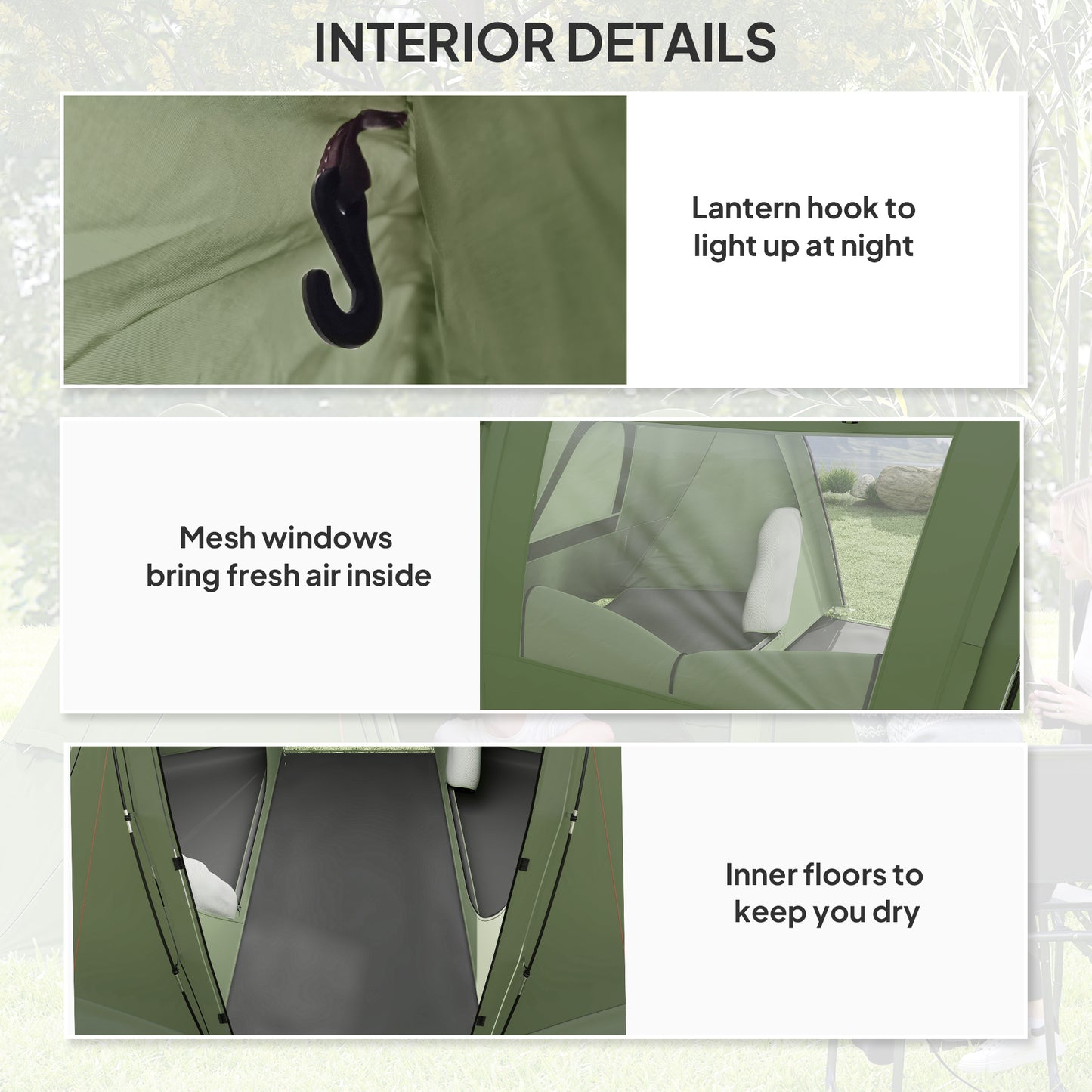3 Man Camping Tent with Living Area and 2 Bedrooms (1)