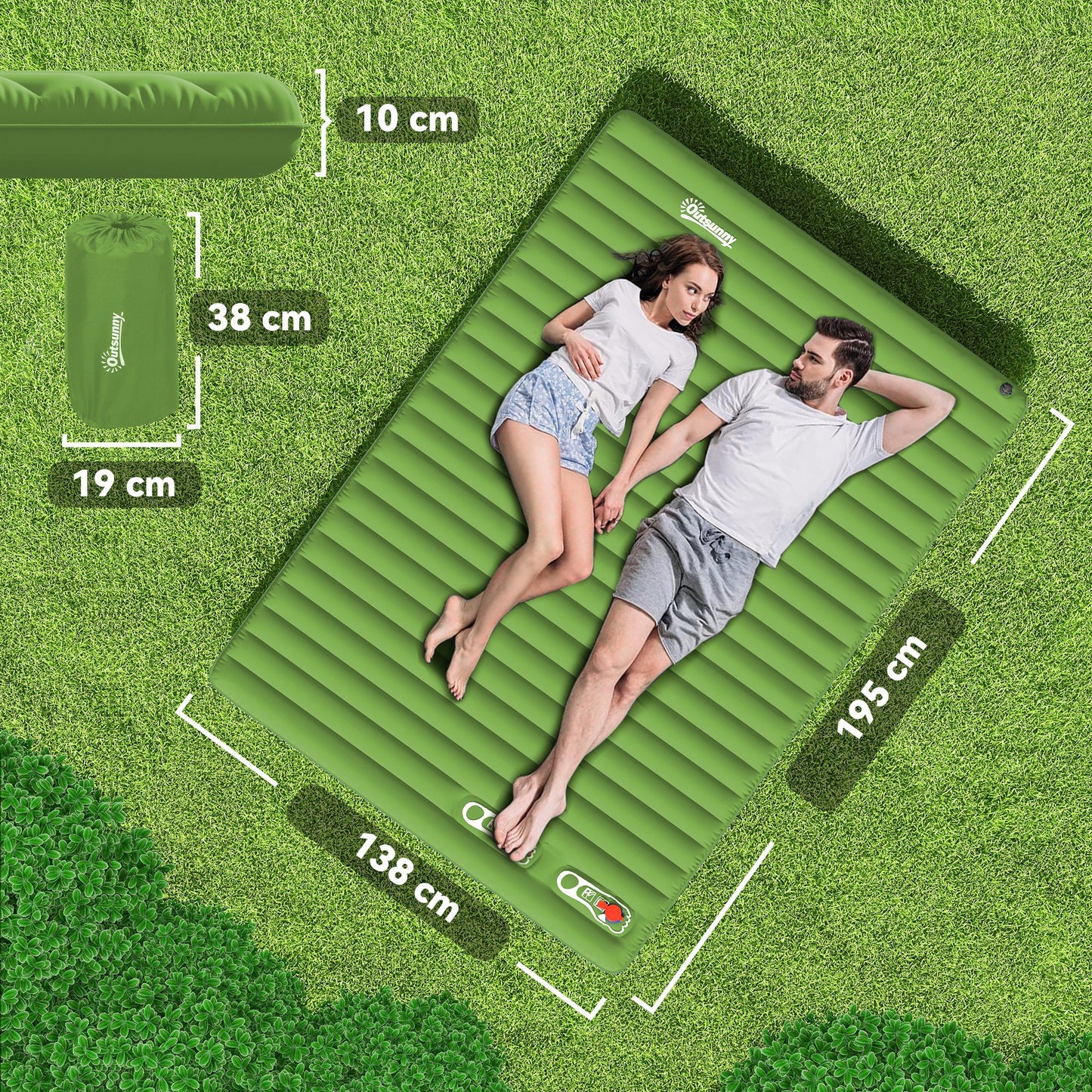 2 Person Camping Inflatable Mattress