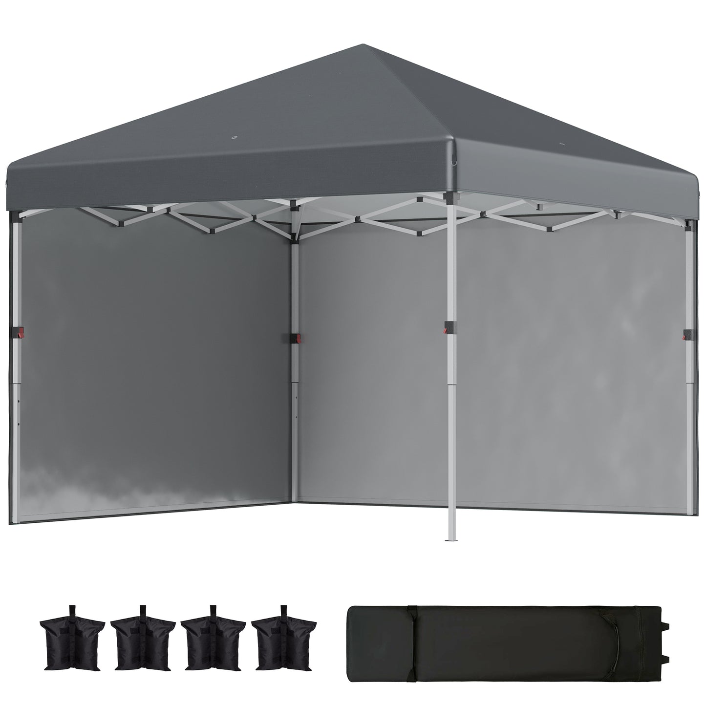 3 x 3 (M) Pop Up Gazebo, UPF 30+ with 2 Sidewalls
