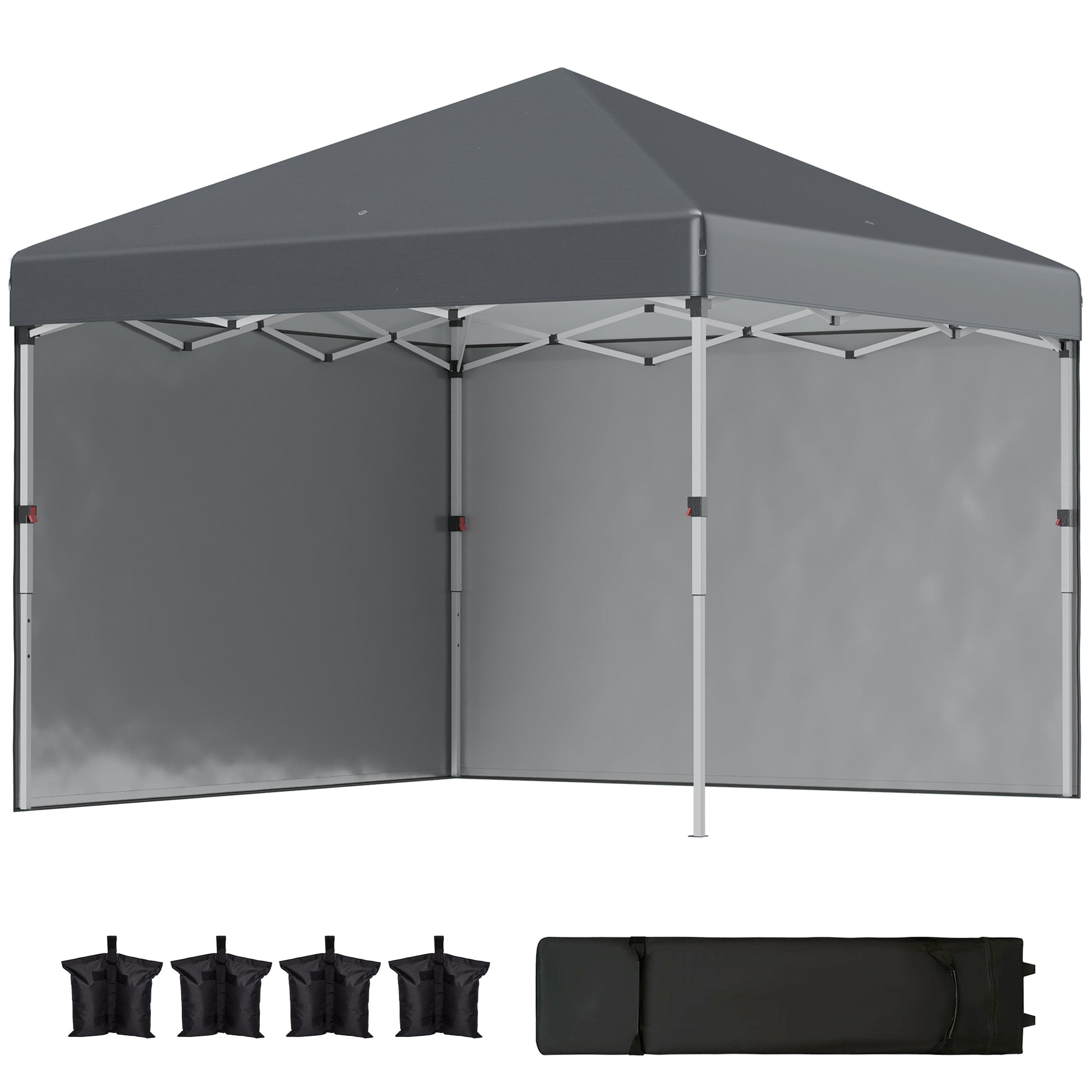 3 x 3 (M) Pop Up Gazebo, UPF 30+ with 2 Sidewalls