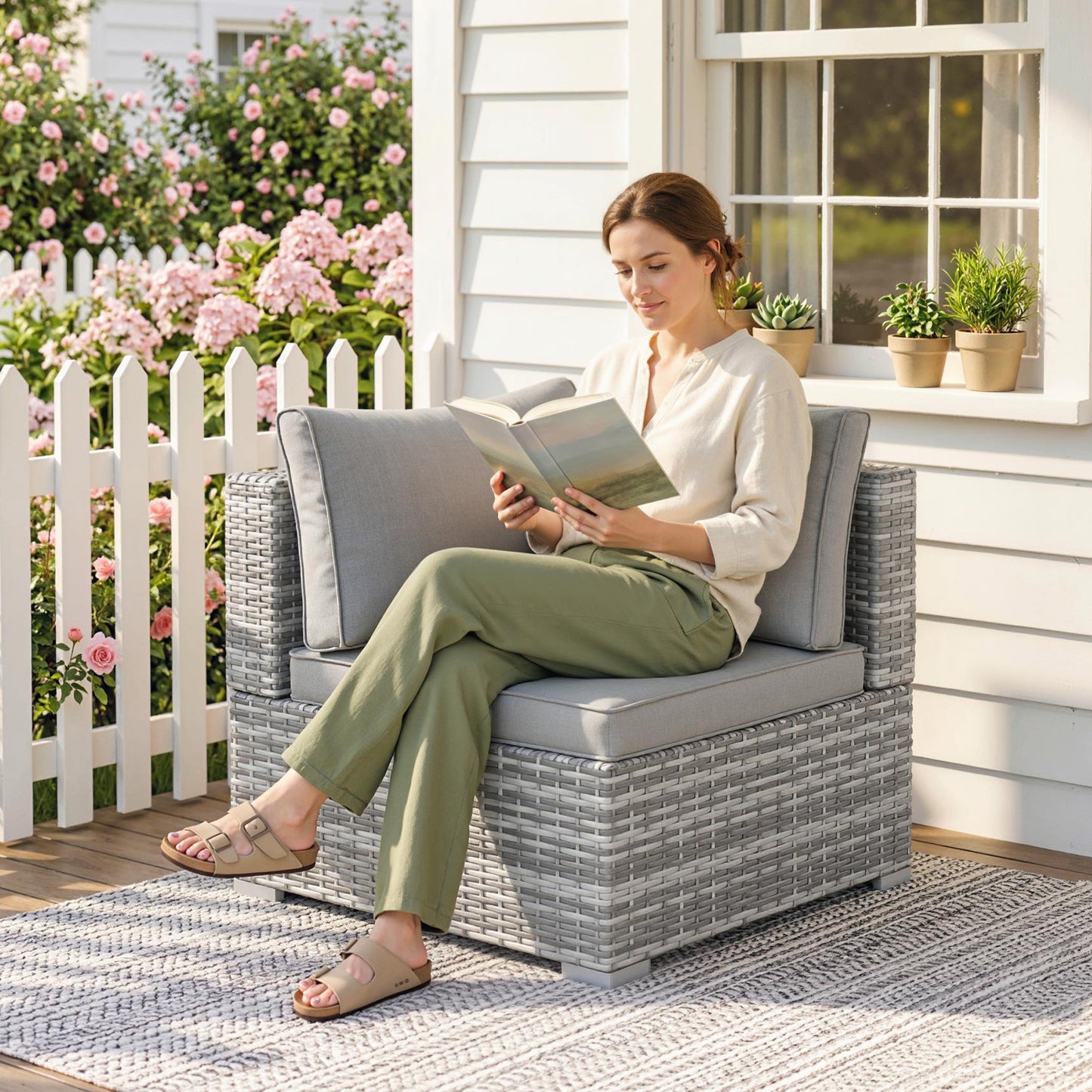 Outdoor PE Rattan Corner Sofa