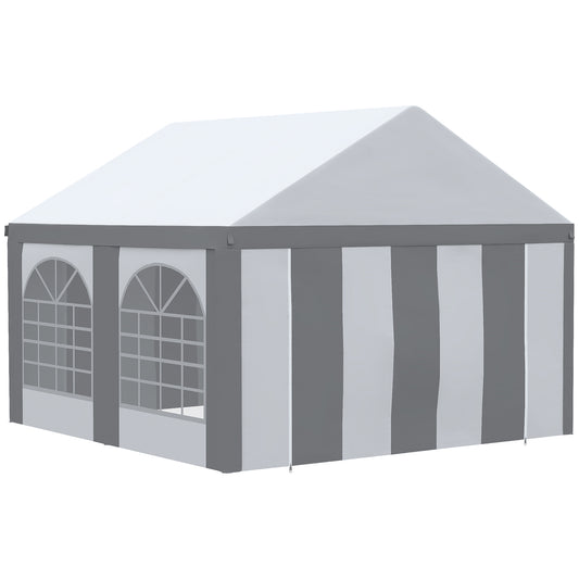 4 x 4m Galvanised Party Tent, Marquee Gazebo with Sides