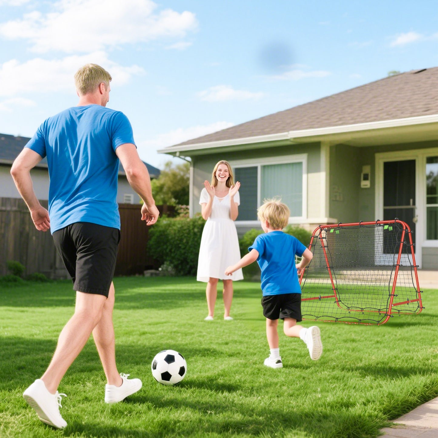 Double Sided Football Rebounder Net