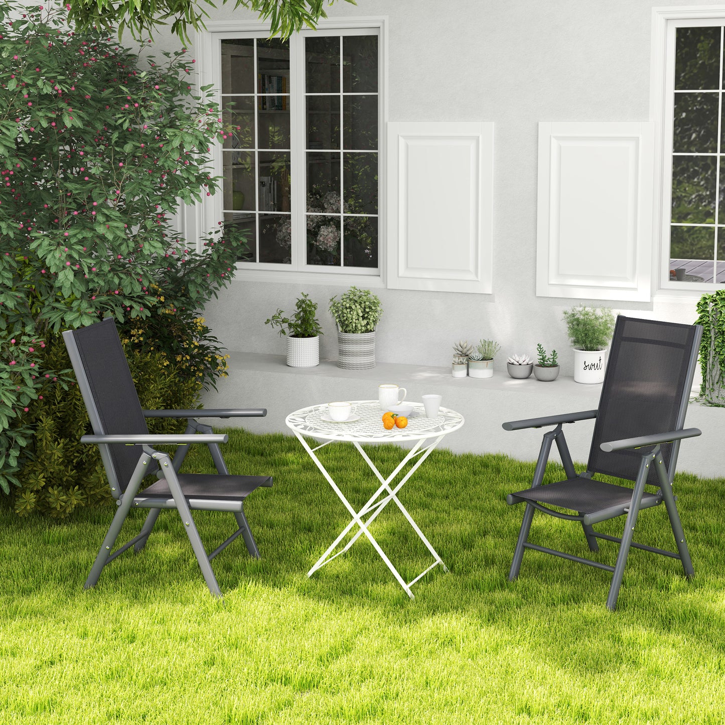 Set of 2 Folding Garden Chairs