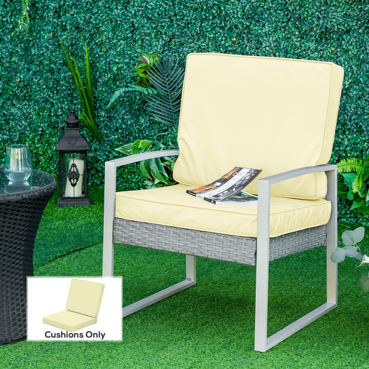 2-Piece Garden Seat and Back Cushion Set